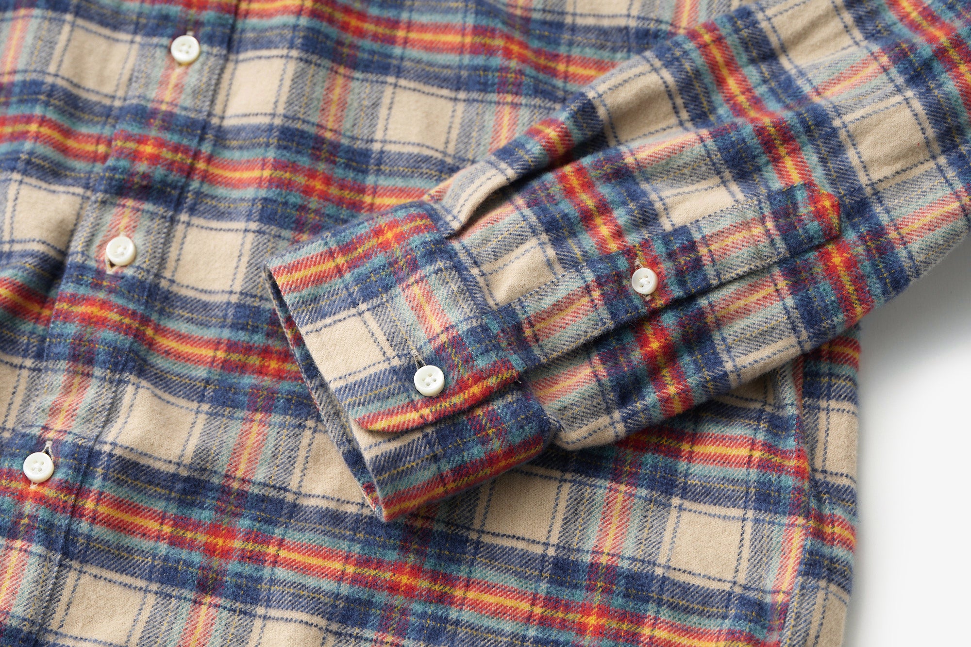 classico/h.b スタンドカラーシャツ/flannel check