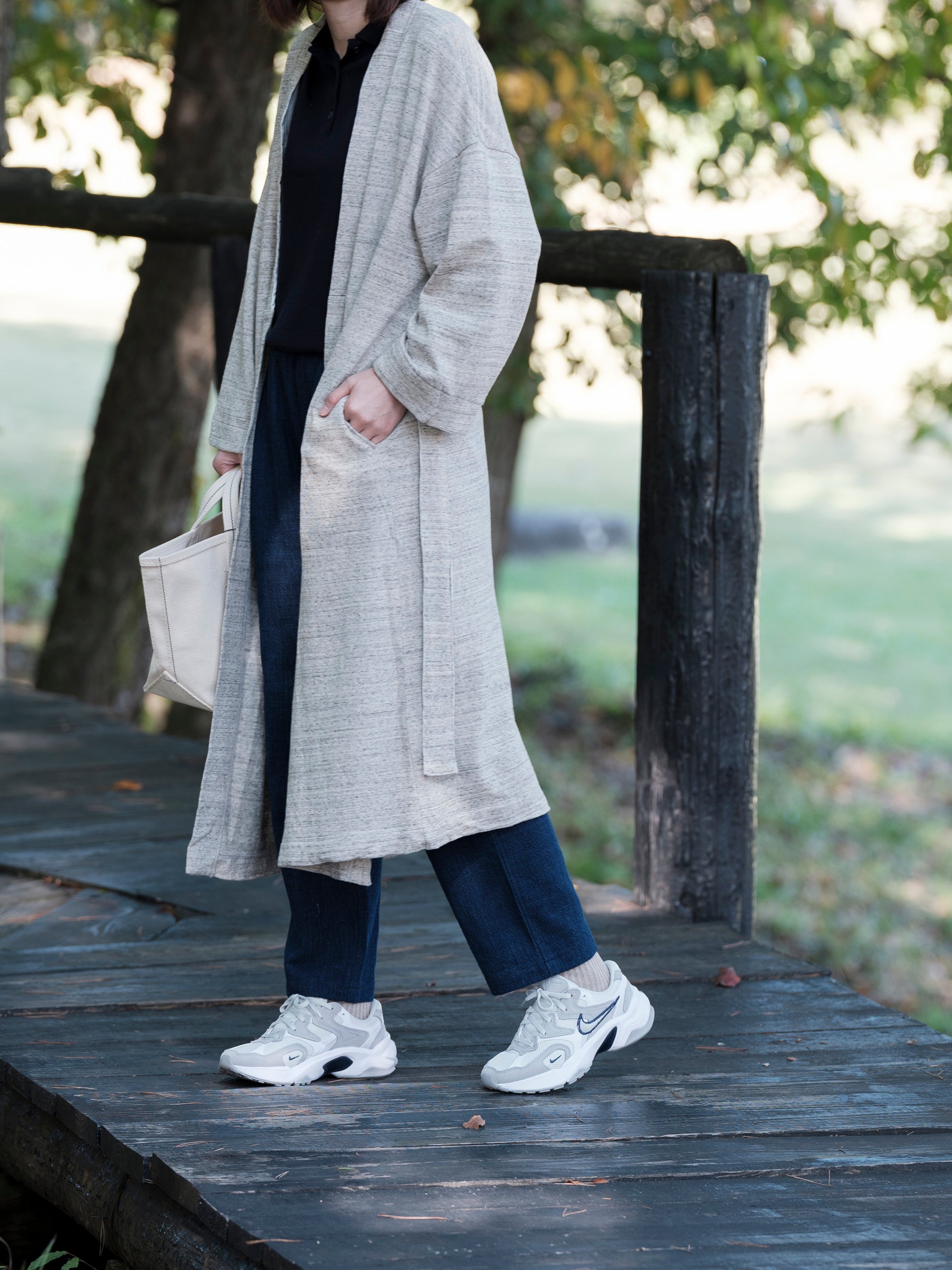 備後節織 厚地 テーパードパンツ｜yohaku