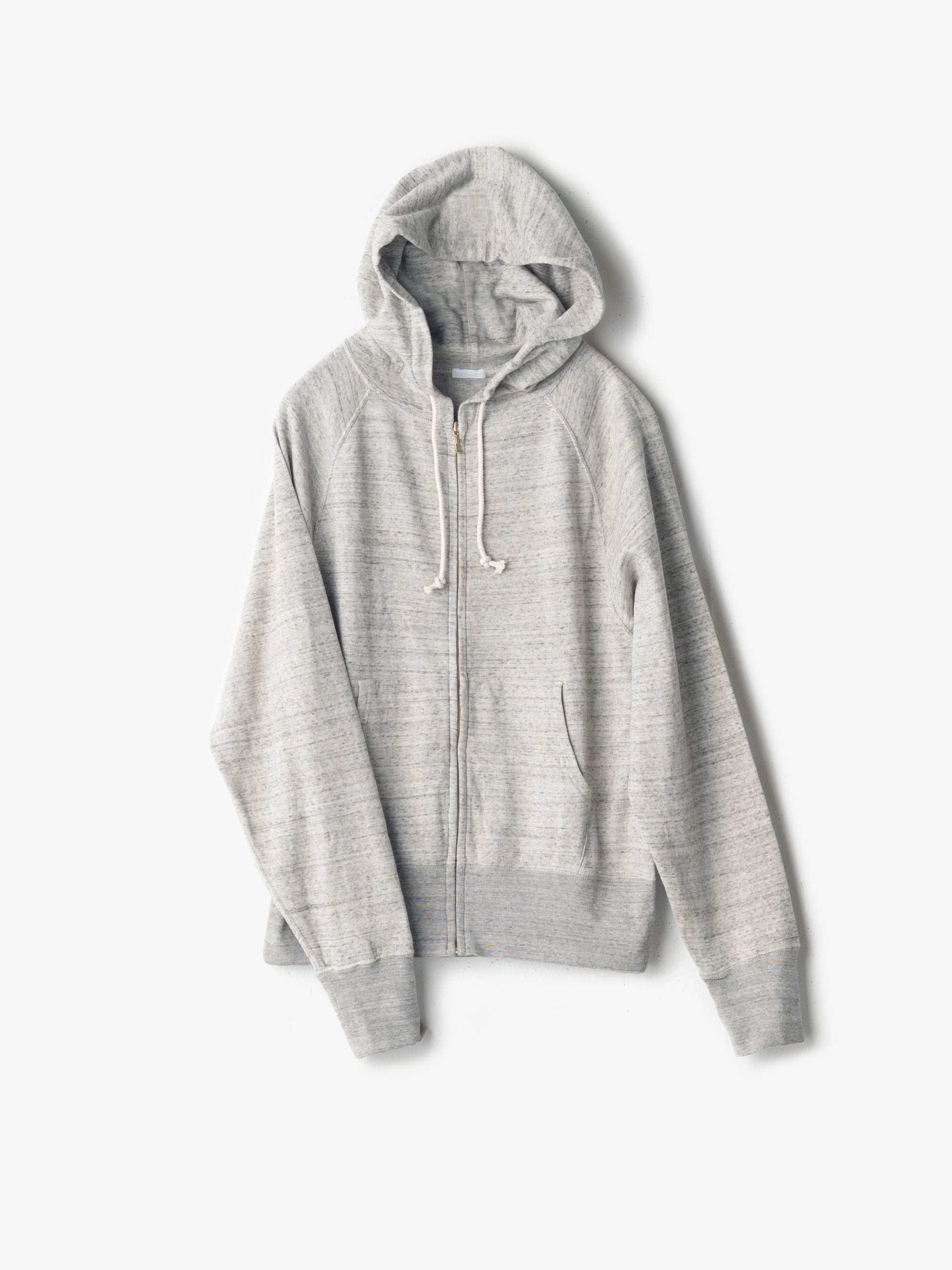 yohaku/緑綿ガーゼ微起毛/ジップパーカー