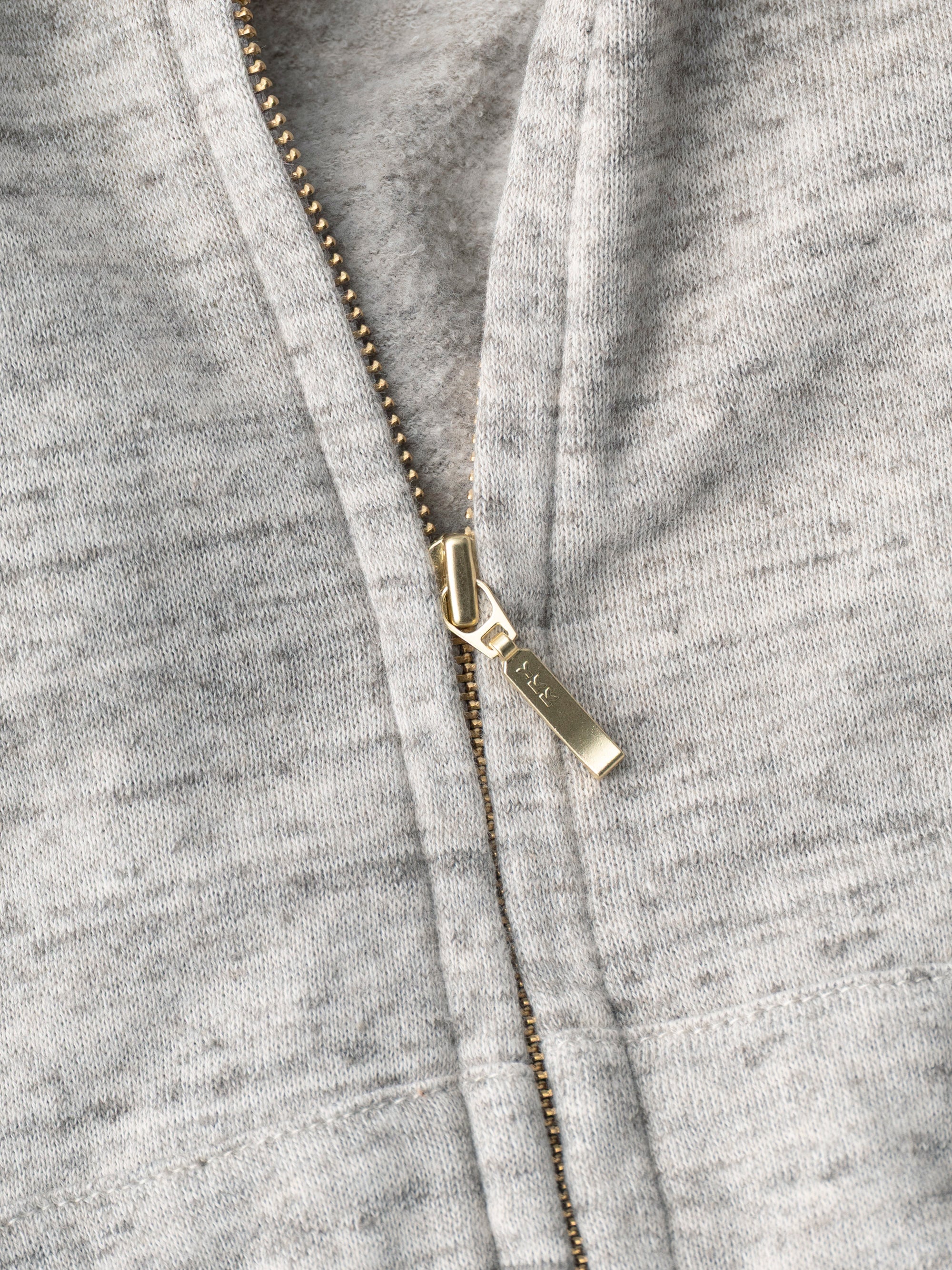 yohaku/緑綿ガーゼ微起毛/ジップパーカー