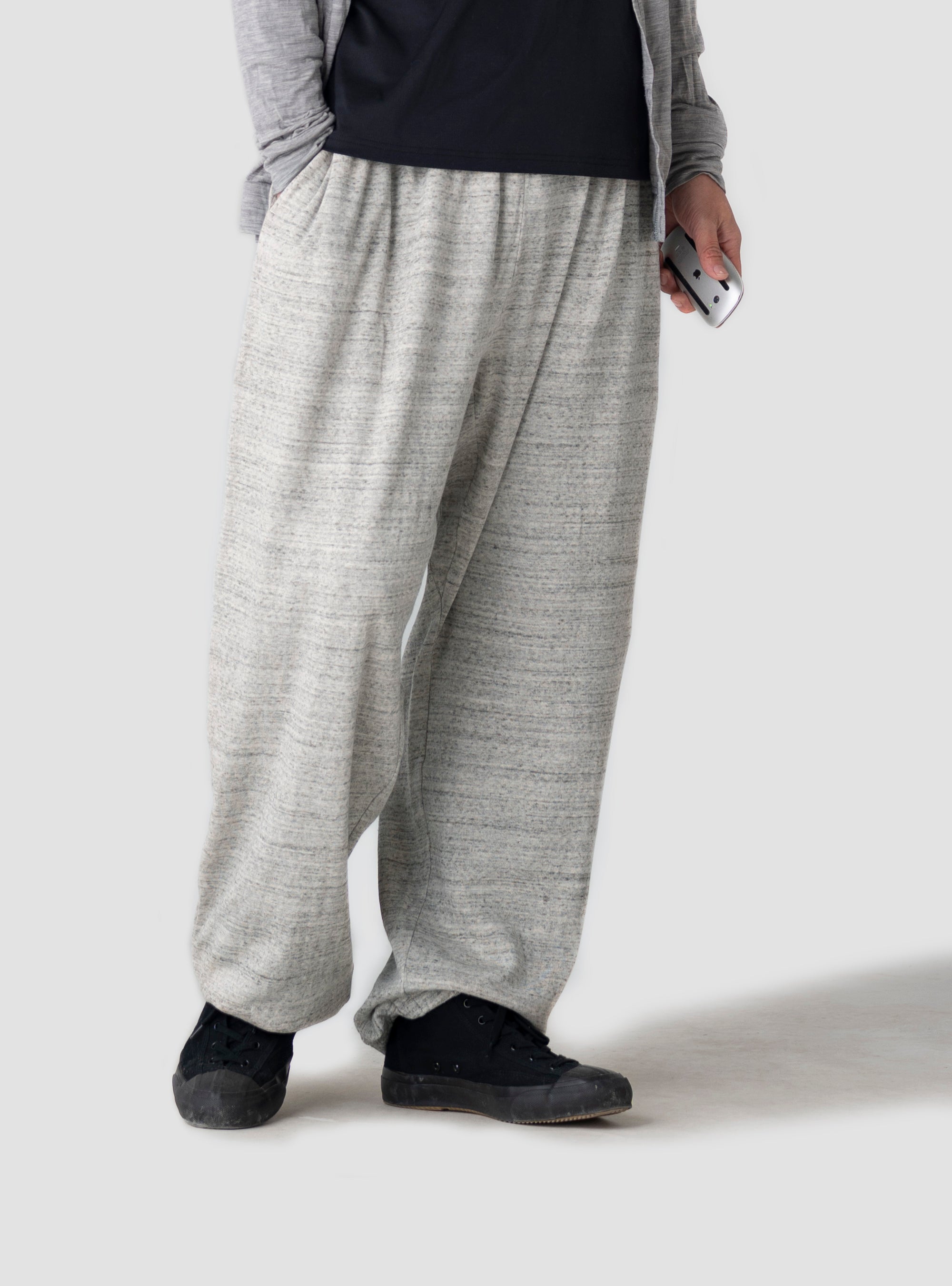 yohaku/緑綿ガーゼ微起毛/ワイドスウェットパンツ