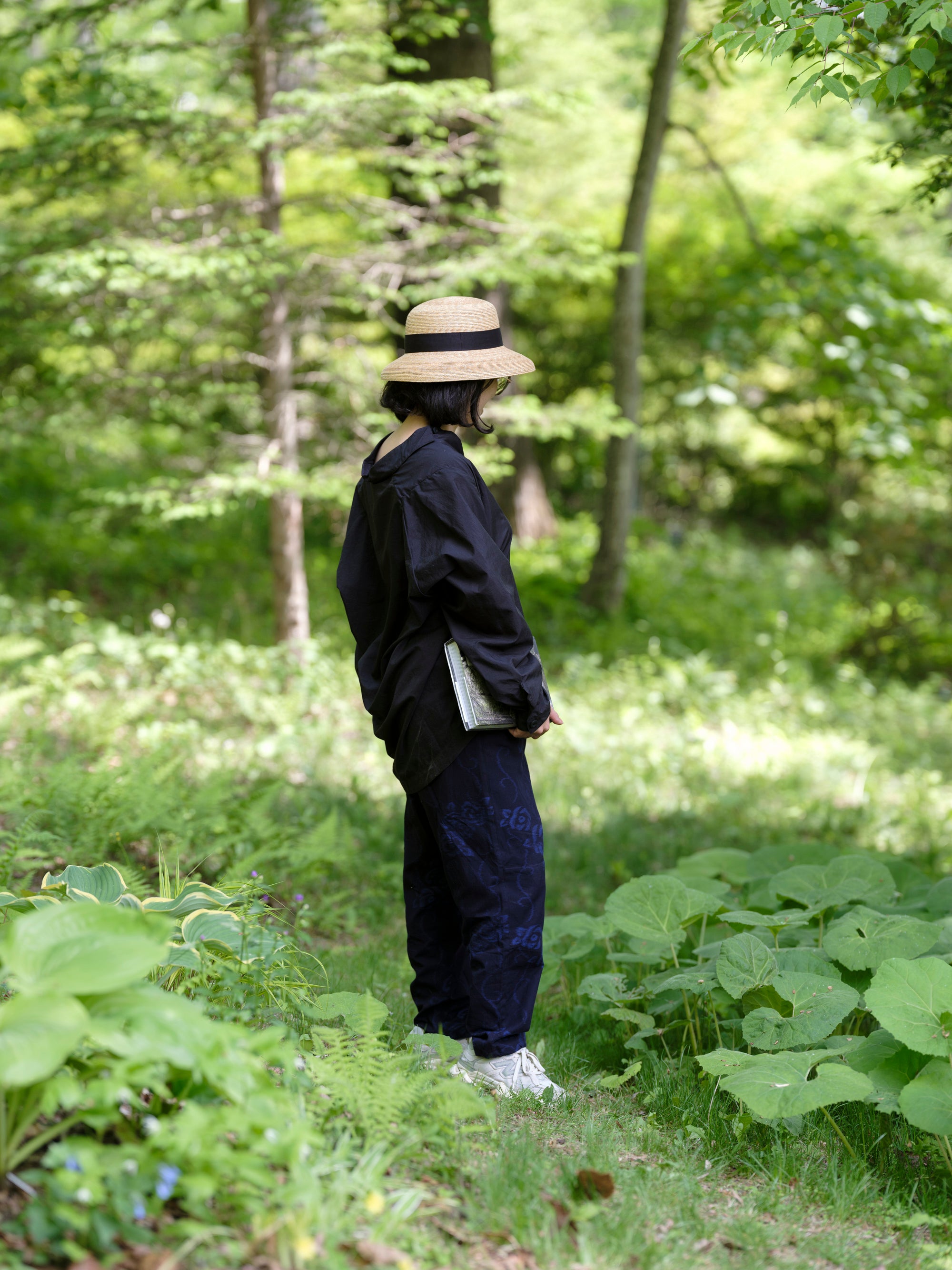 石田製帽/極細麦ストローハット/カサブランカ