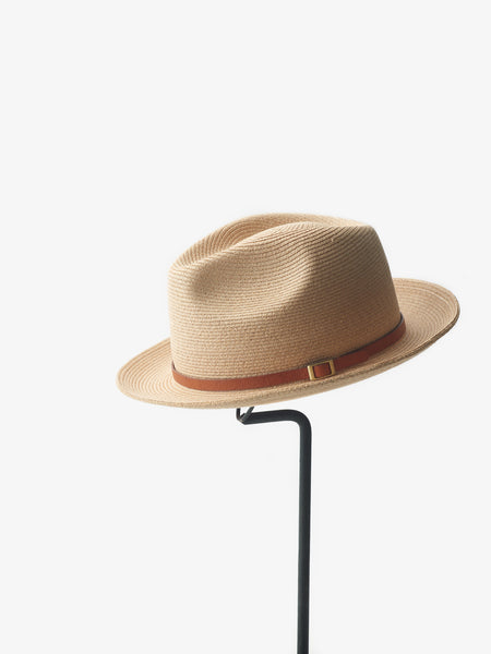 ラフィアブレード 中折れ革ベルト｜石田製帽