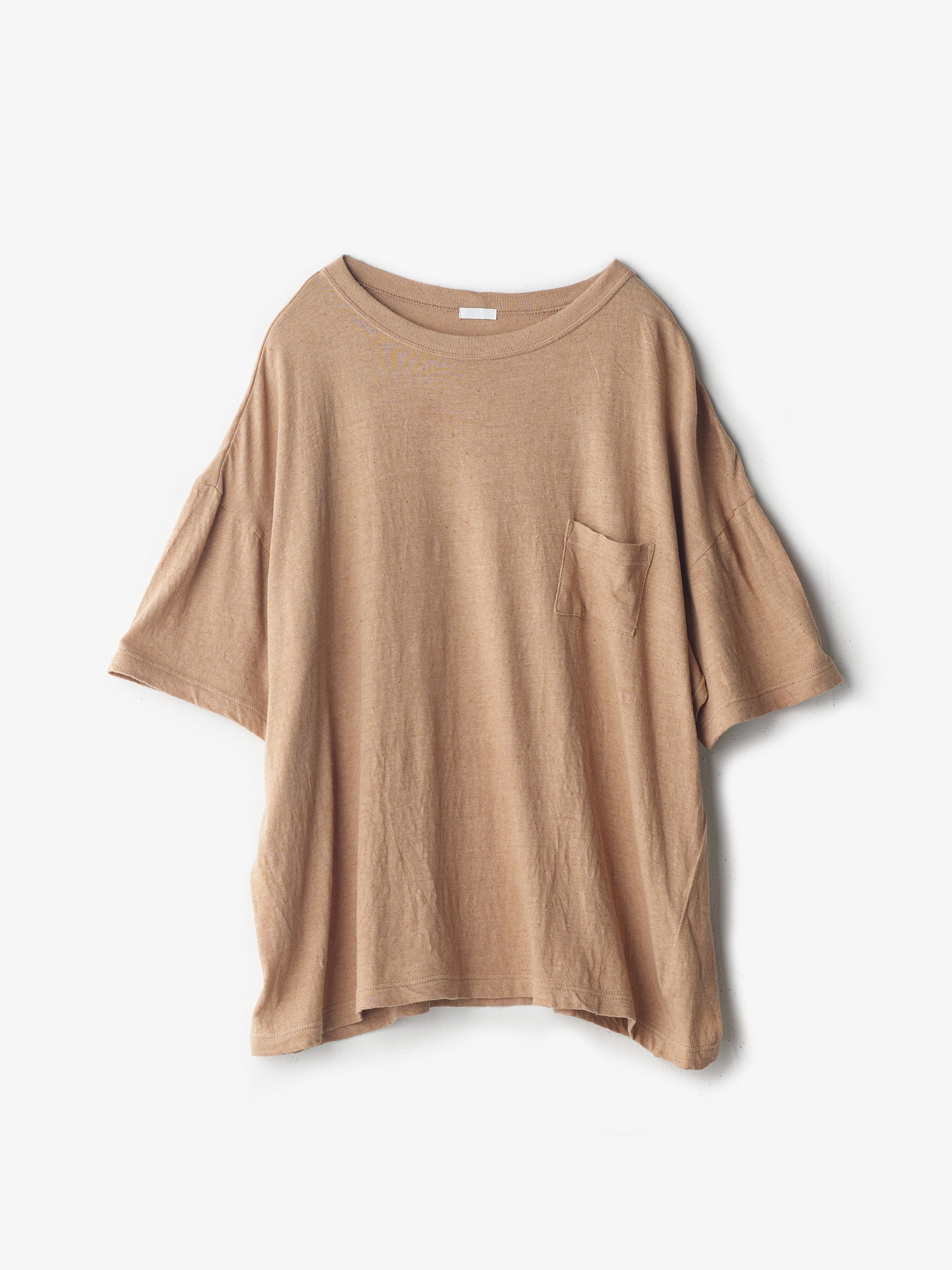 yohaku/オーガニックカラードコットン ガーゼ天竺 ポケットTシャツ