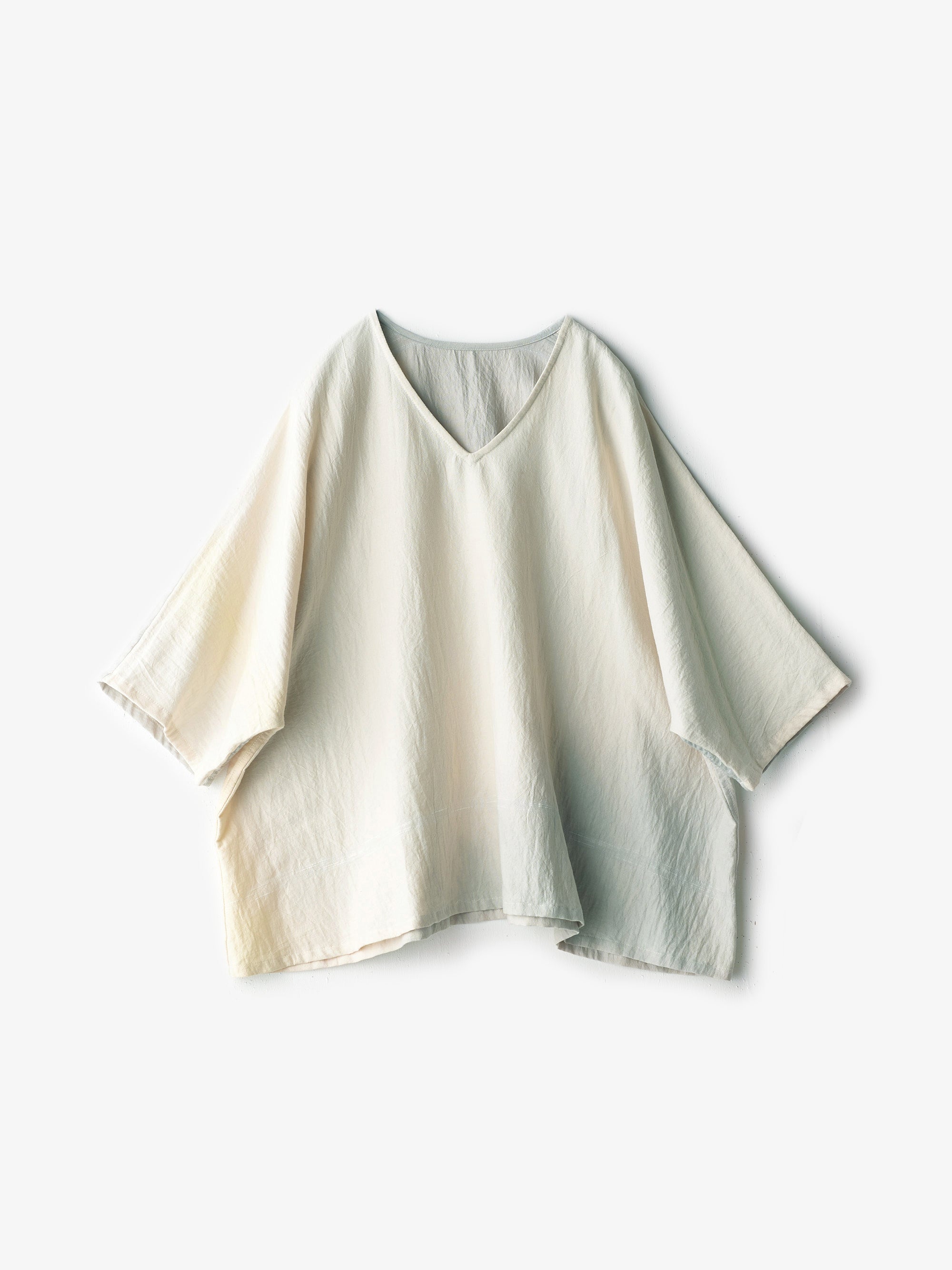 tamaki niime タマキニイメ　コットン　半袖　Tシャツ　ベージュ fuwa-T half sleeves cotton｜tamaki niime 玉木新雌
