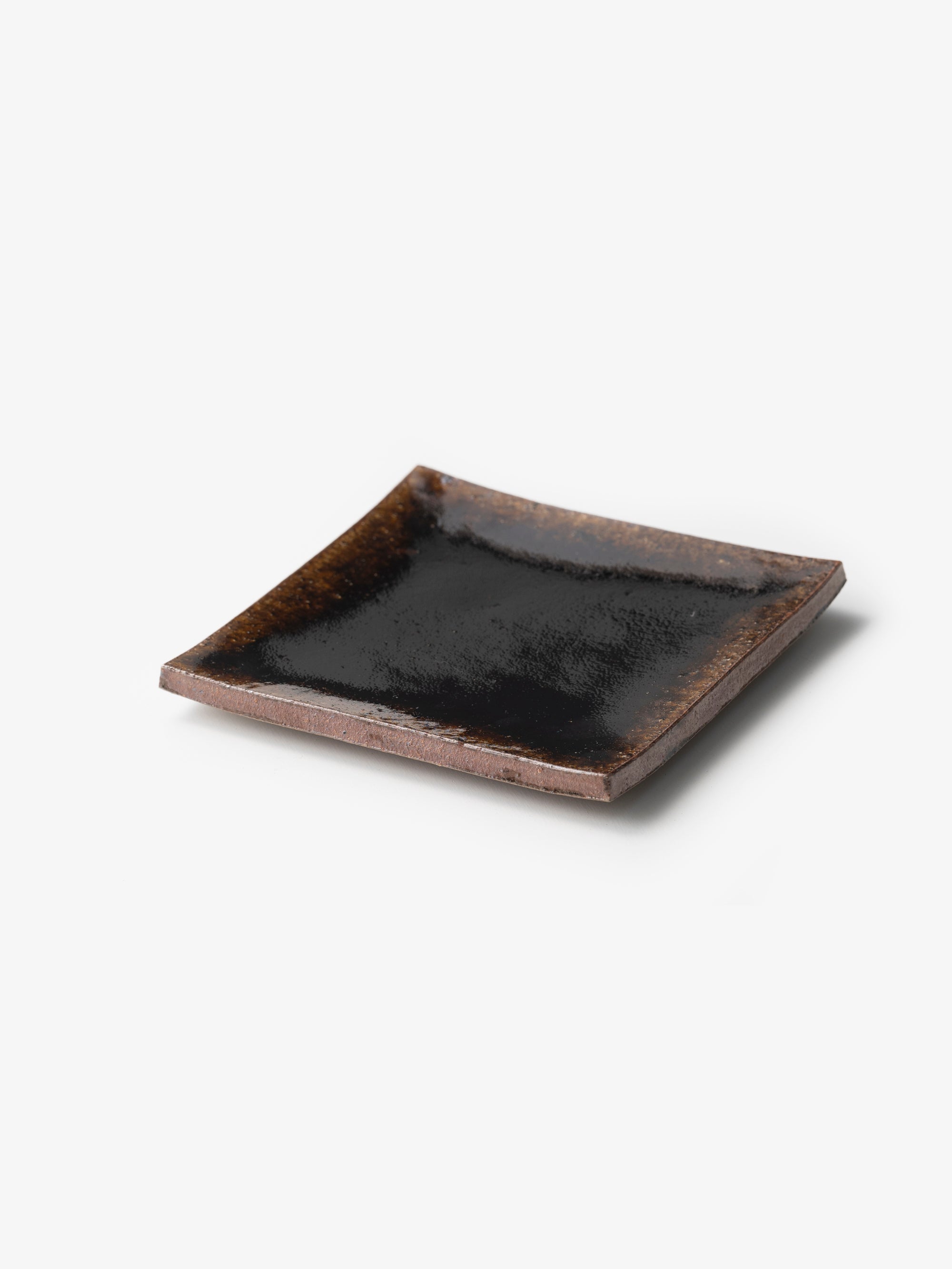 健太郎窯/飴釉銘々皿