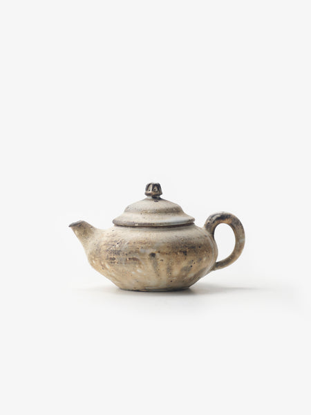 境道一/粉引き/茶壷