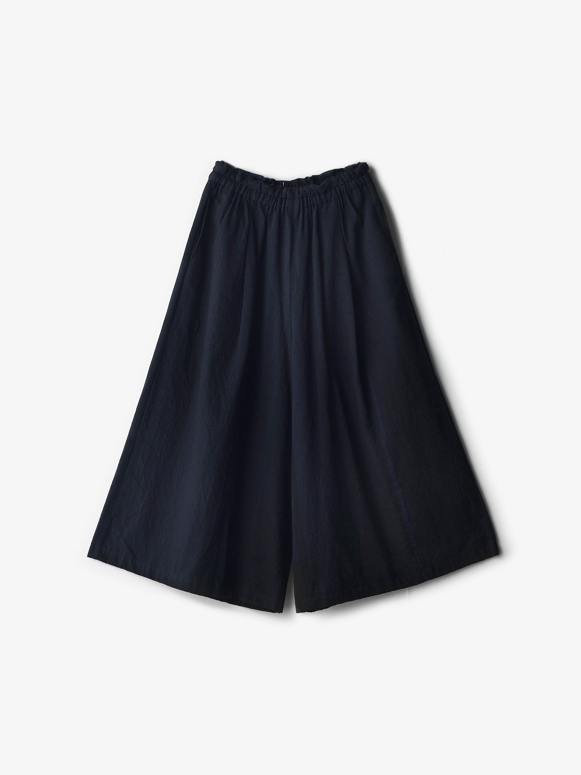 tamaki niime/wide pants long pocket/cotton