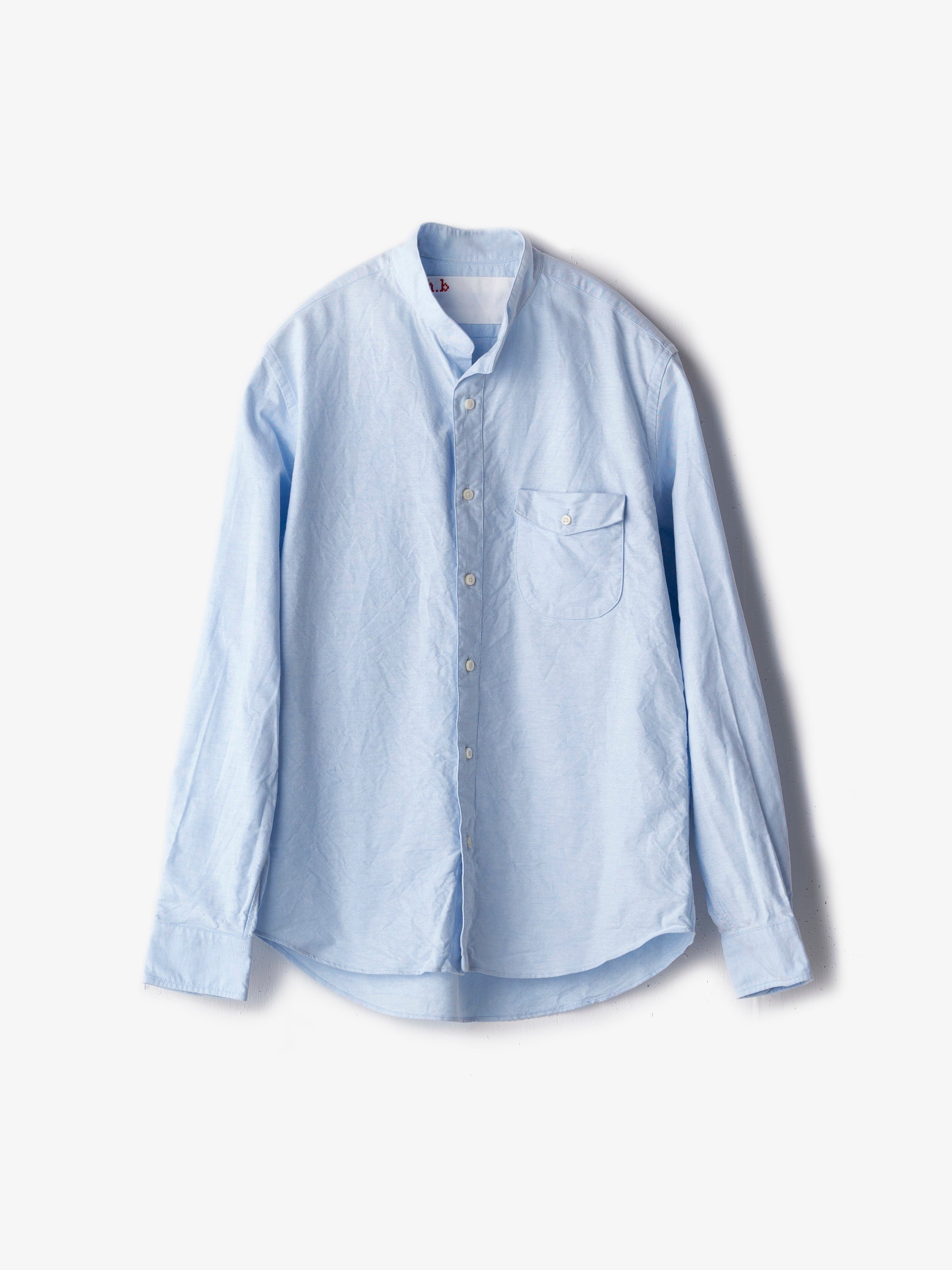 classico/h.b スタンドカラーシャツ/organic oxford