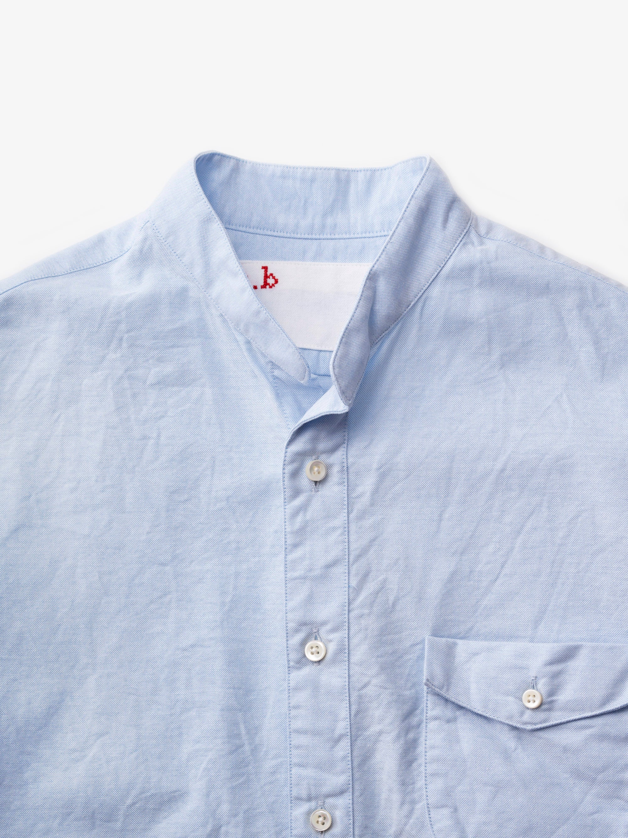 classico/h.b スタンドカラーシャツ/organic oxford