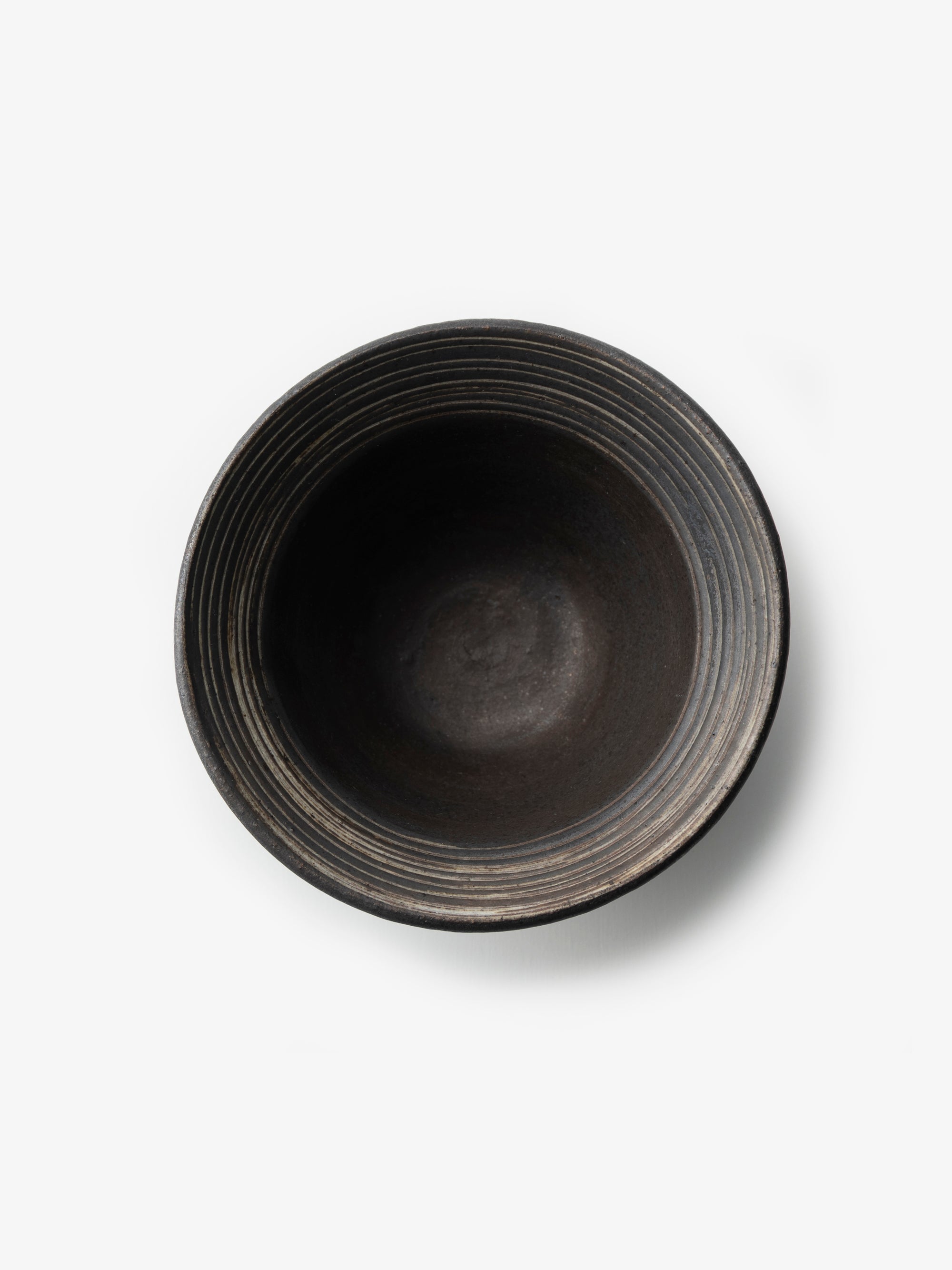 角りわ子/黒墨釉線紋鉢