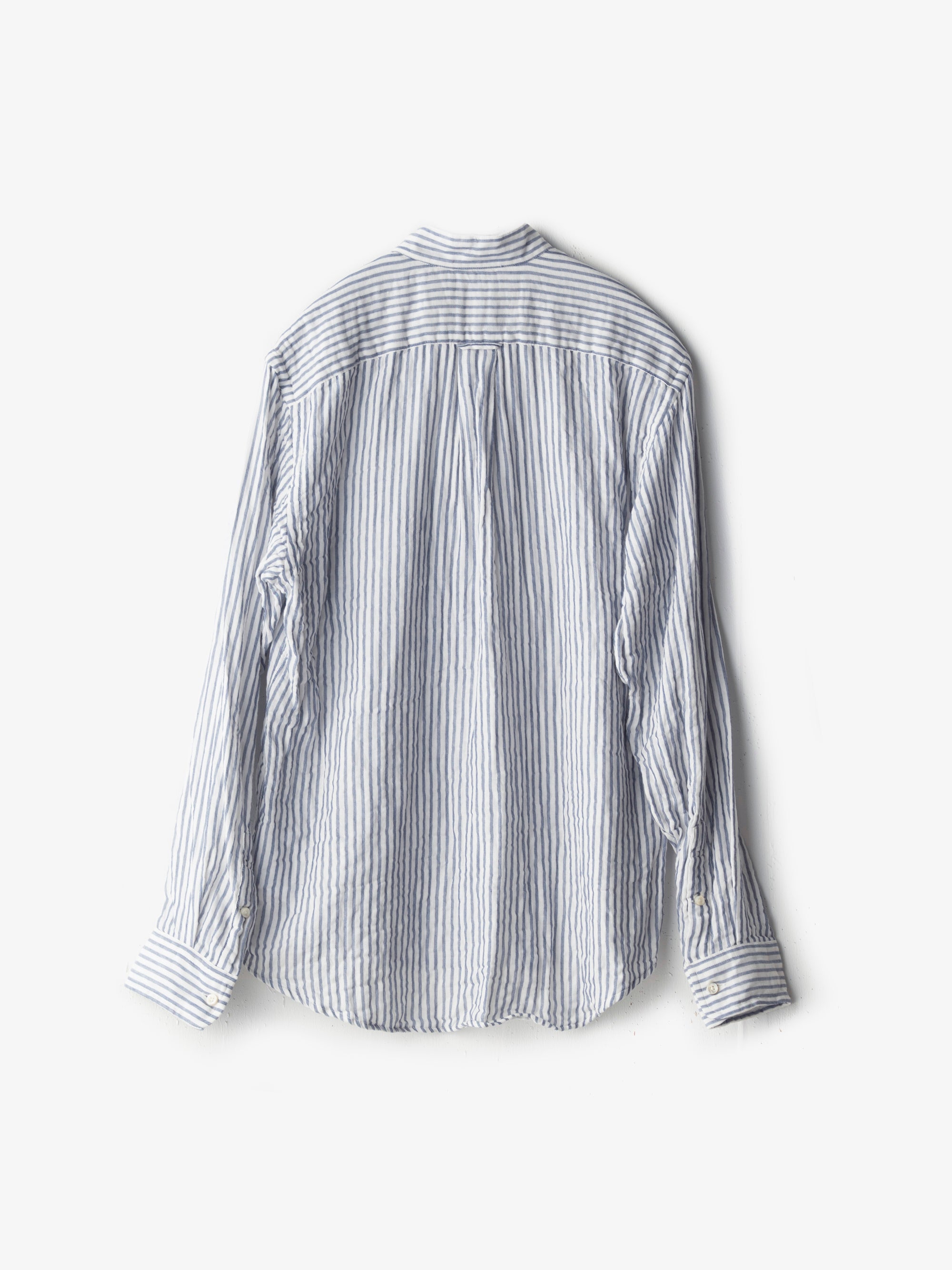 classico/h.b スタンドカラーシャツ/ダブルガーゼ ストライプ