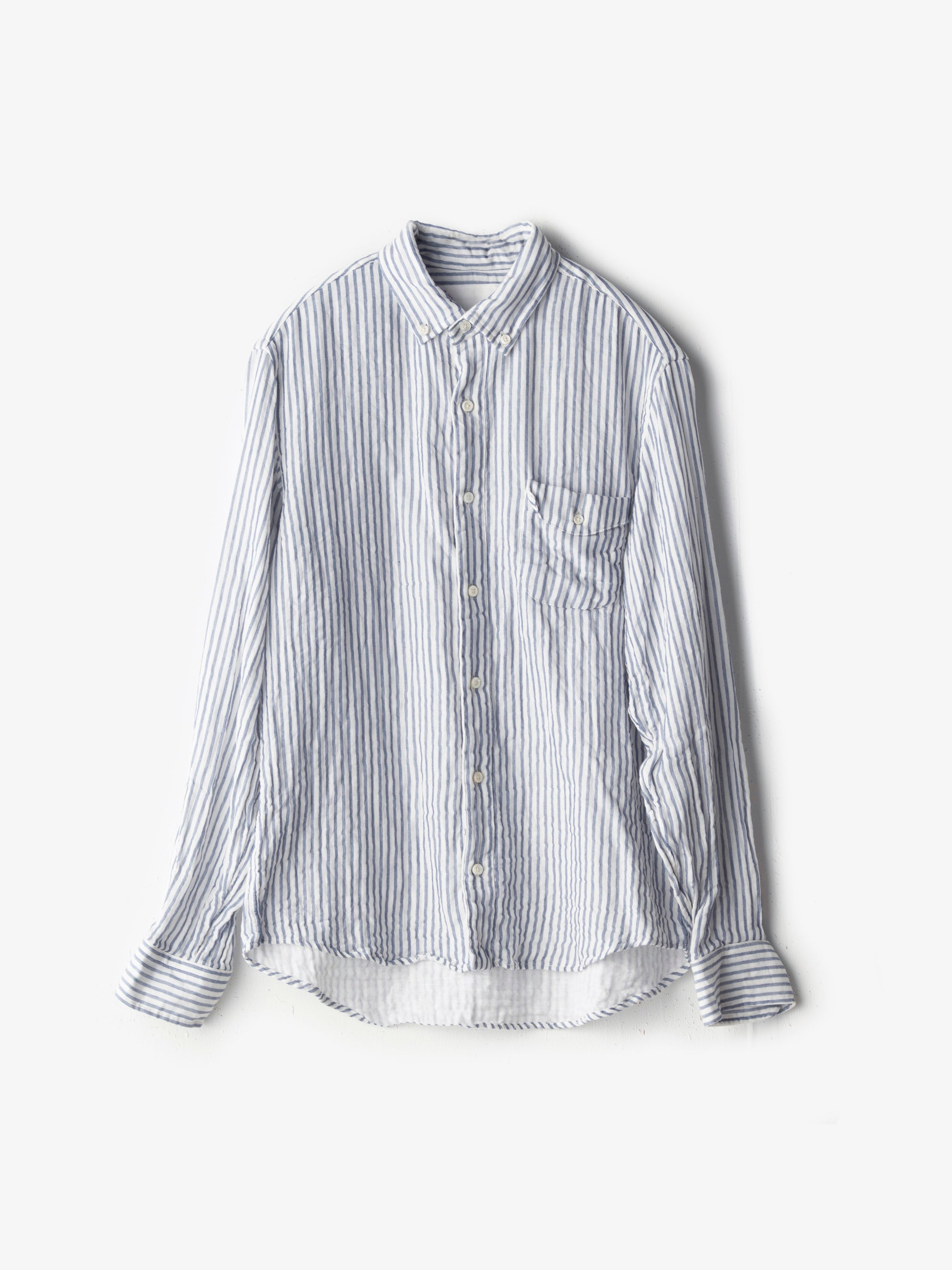 classico/h.b b.d.シャツ/ダブルガーゼ ストライプ