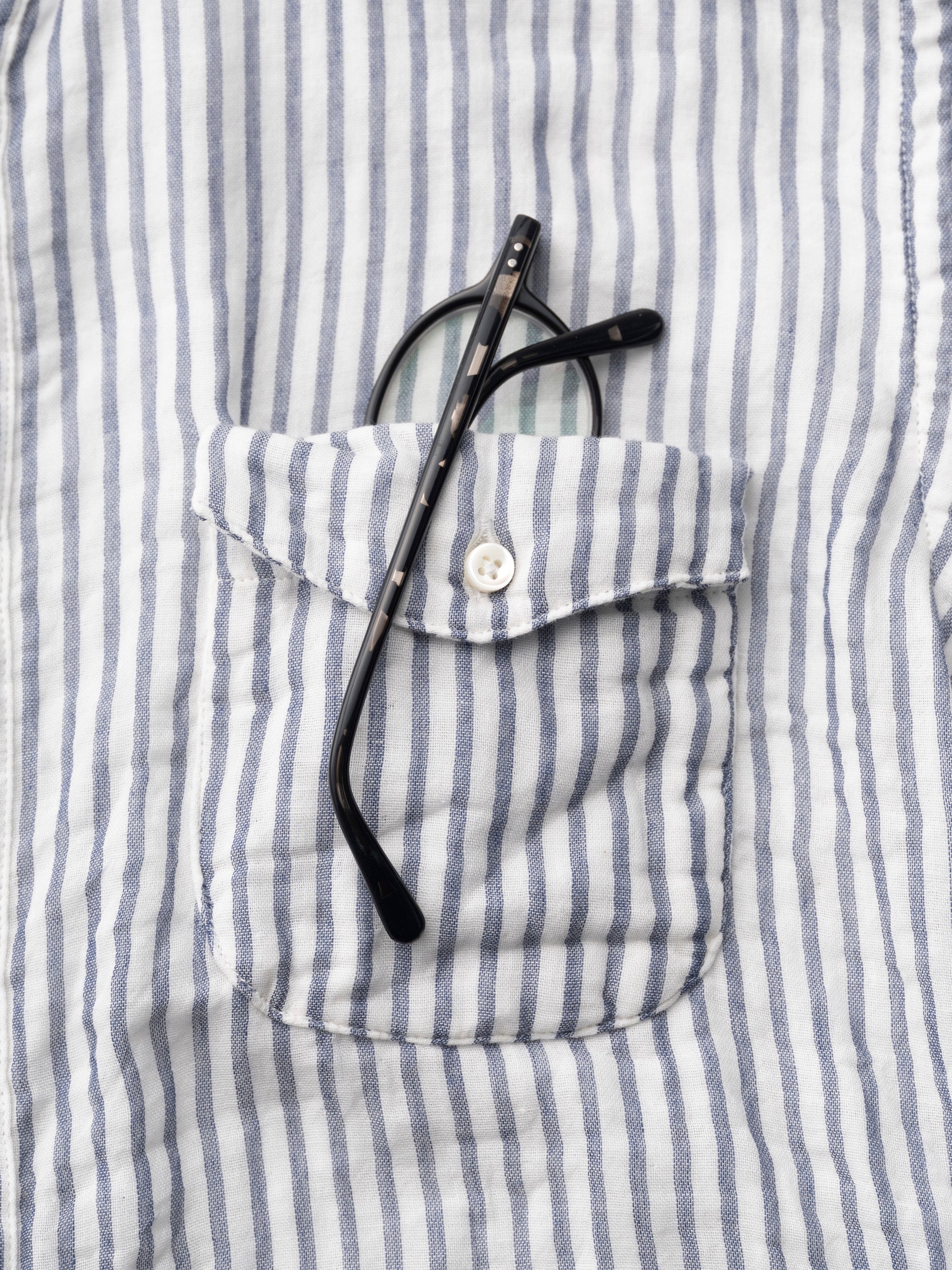 h.b b.dシャツ ダブルガーゼ ストライプ｜classico