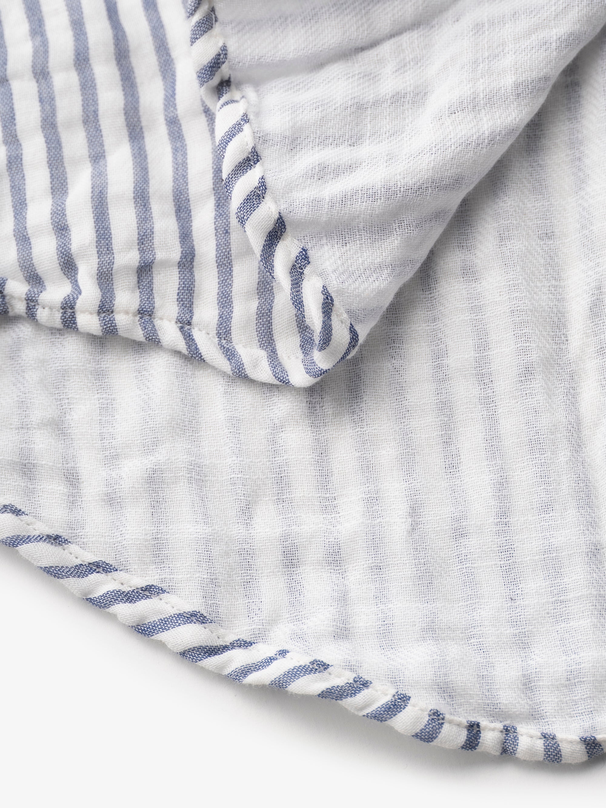 classico/h.b スタンドカラーシャツ/ダブルガーゼ ストライプ