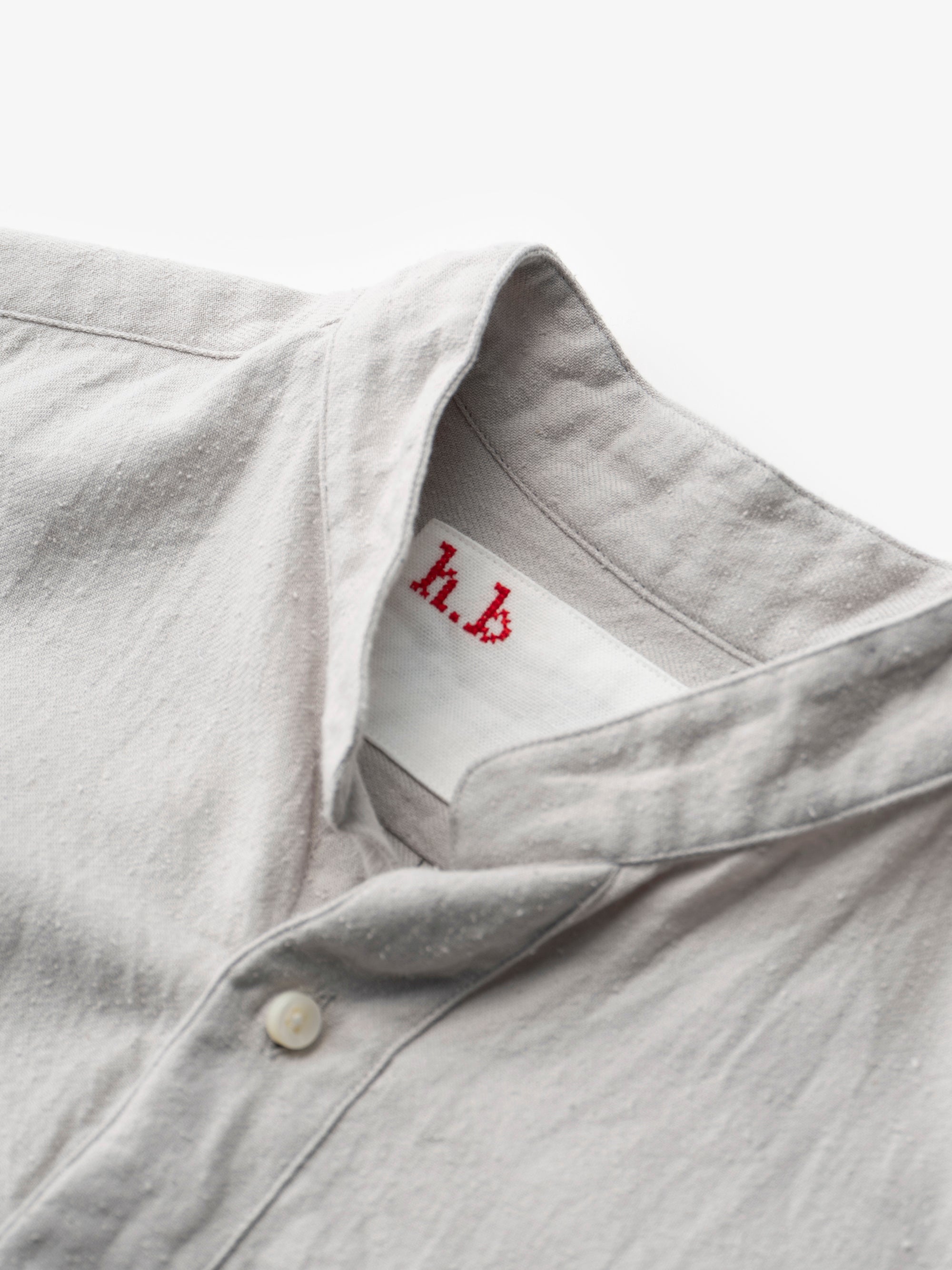 classico/h.b スタンドカラーシャツ/コットンシルク ビエラ