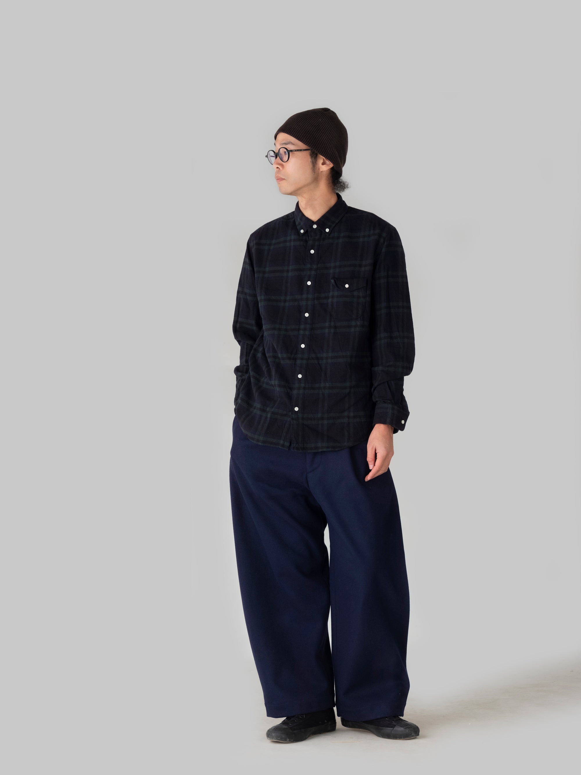 HW wide trousers Melton denim｜ASEEDONCLOUD