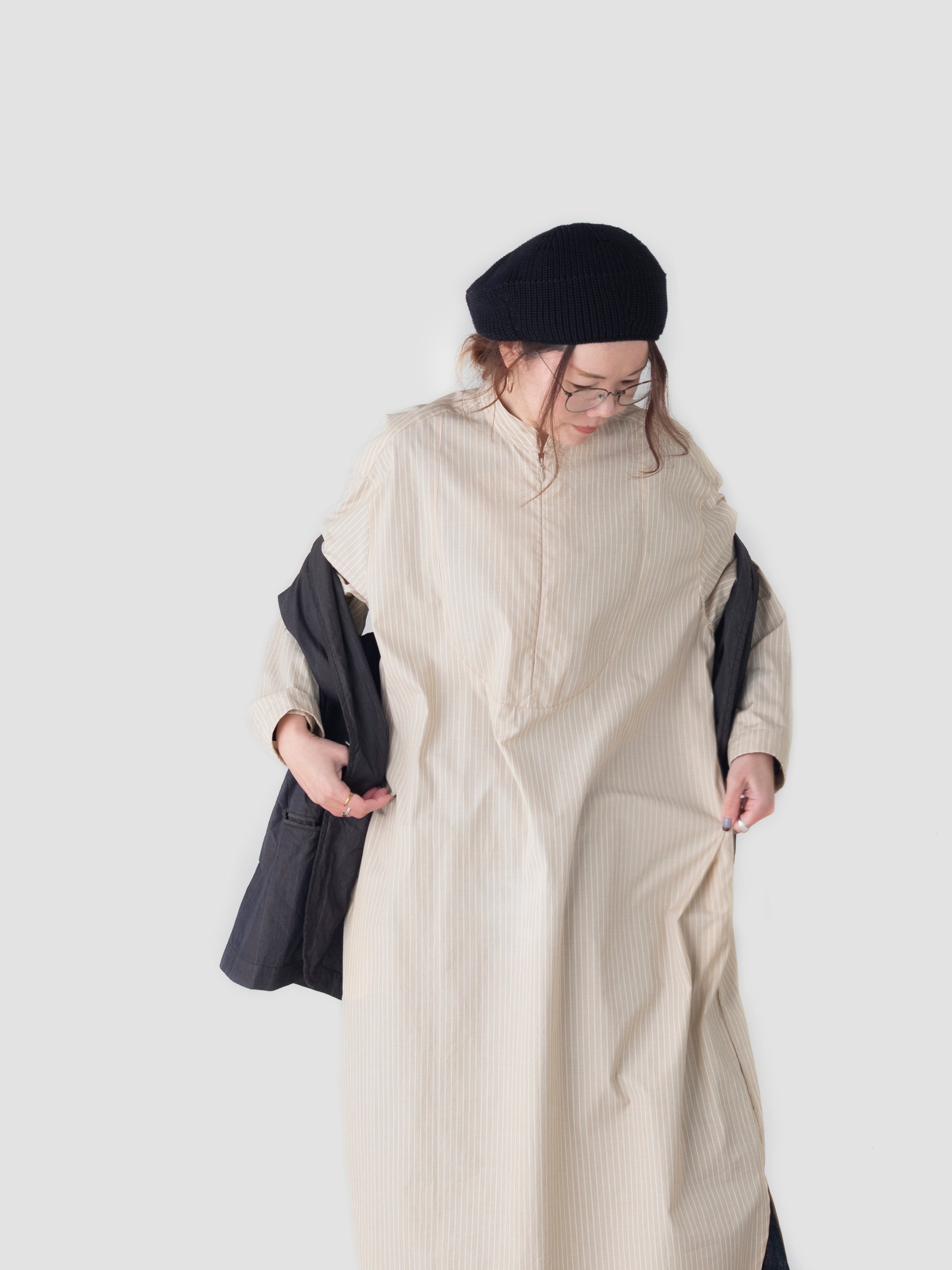 ASEEDONCLOUD/HW zip dress Stripe