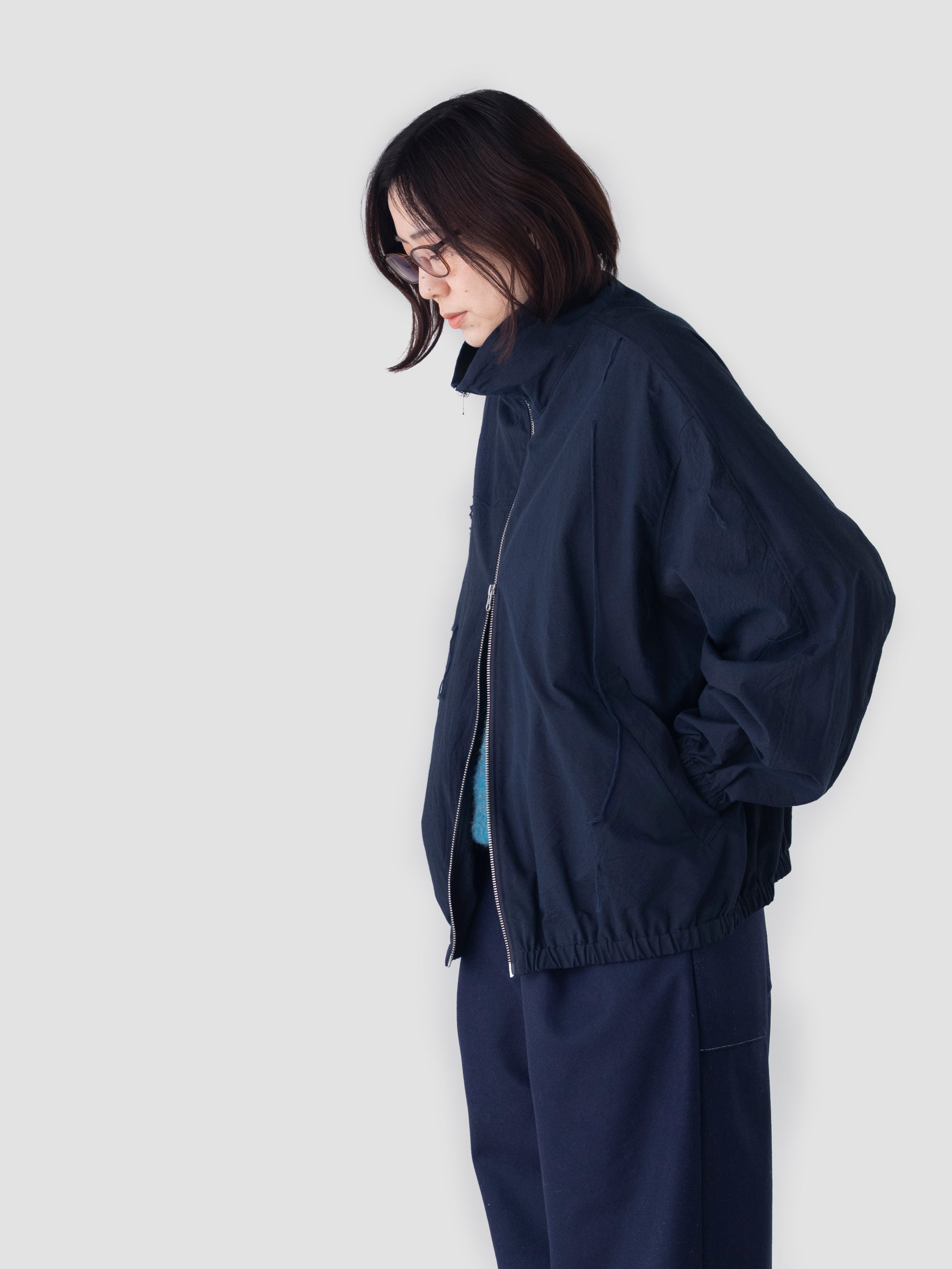 tamaki niime/綿羽二重ブルゾン/cotton