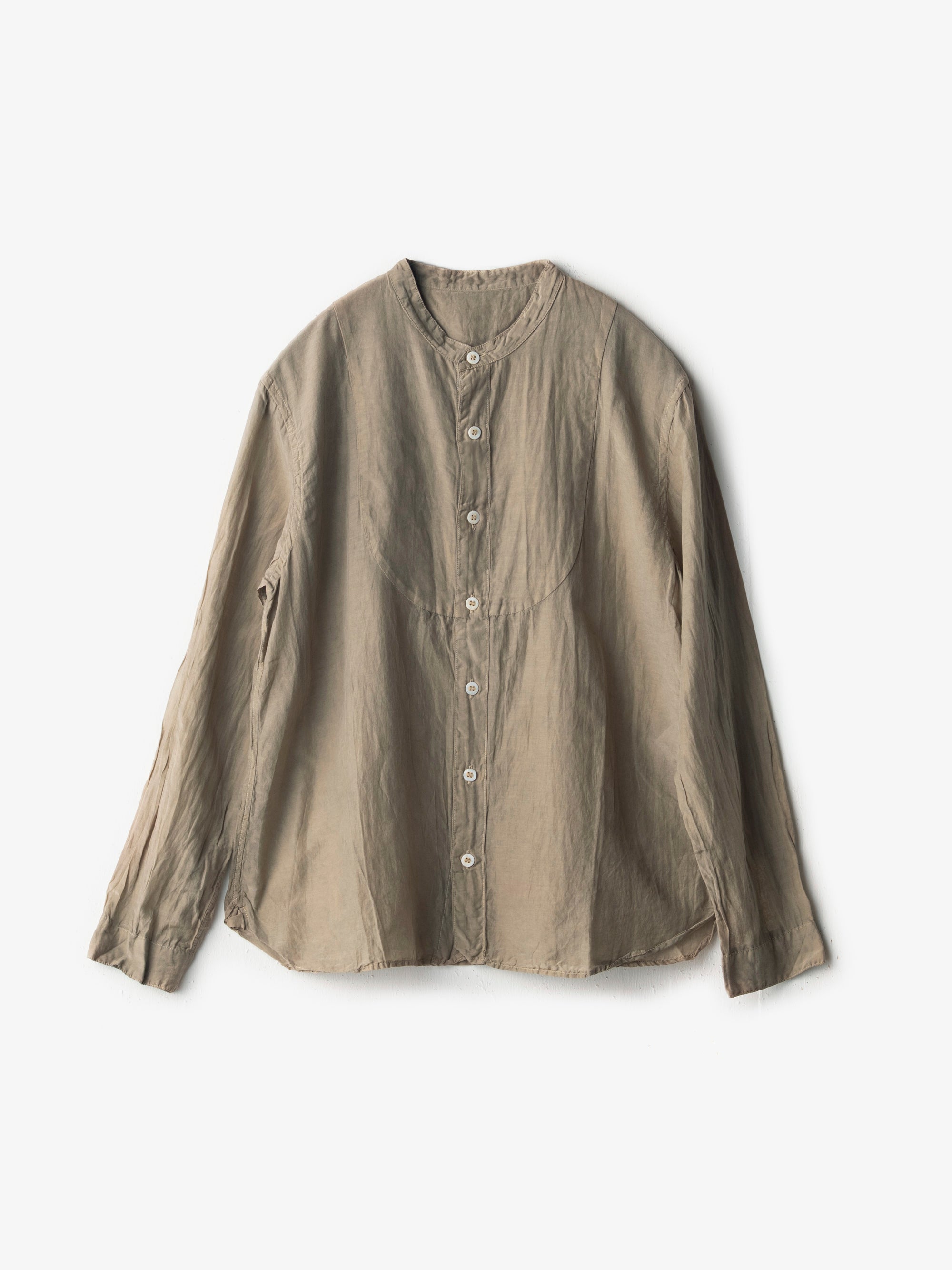 宝島染工/シルクコットン切替シャツ/乙なもの