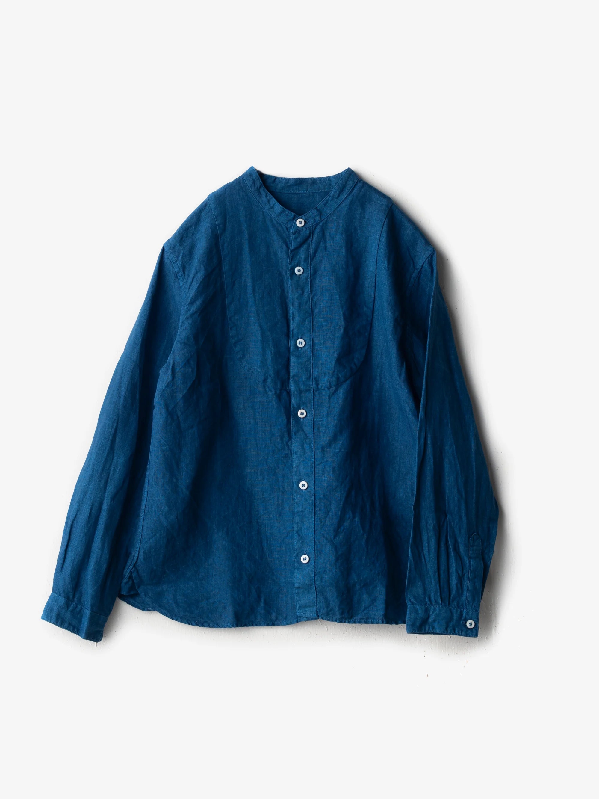 宝島染工/リネン切替シャツ/乙なもの