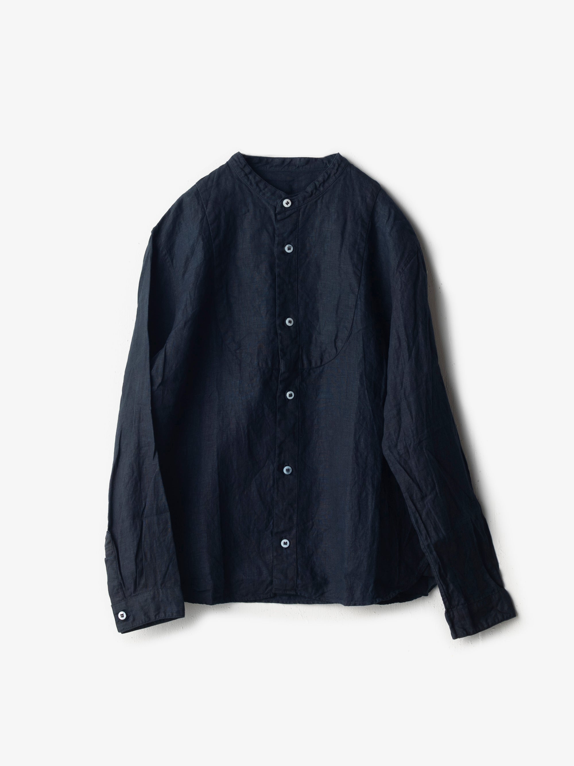 宝島染工/リネン切替シャツ/乙なもの