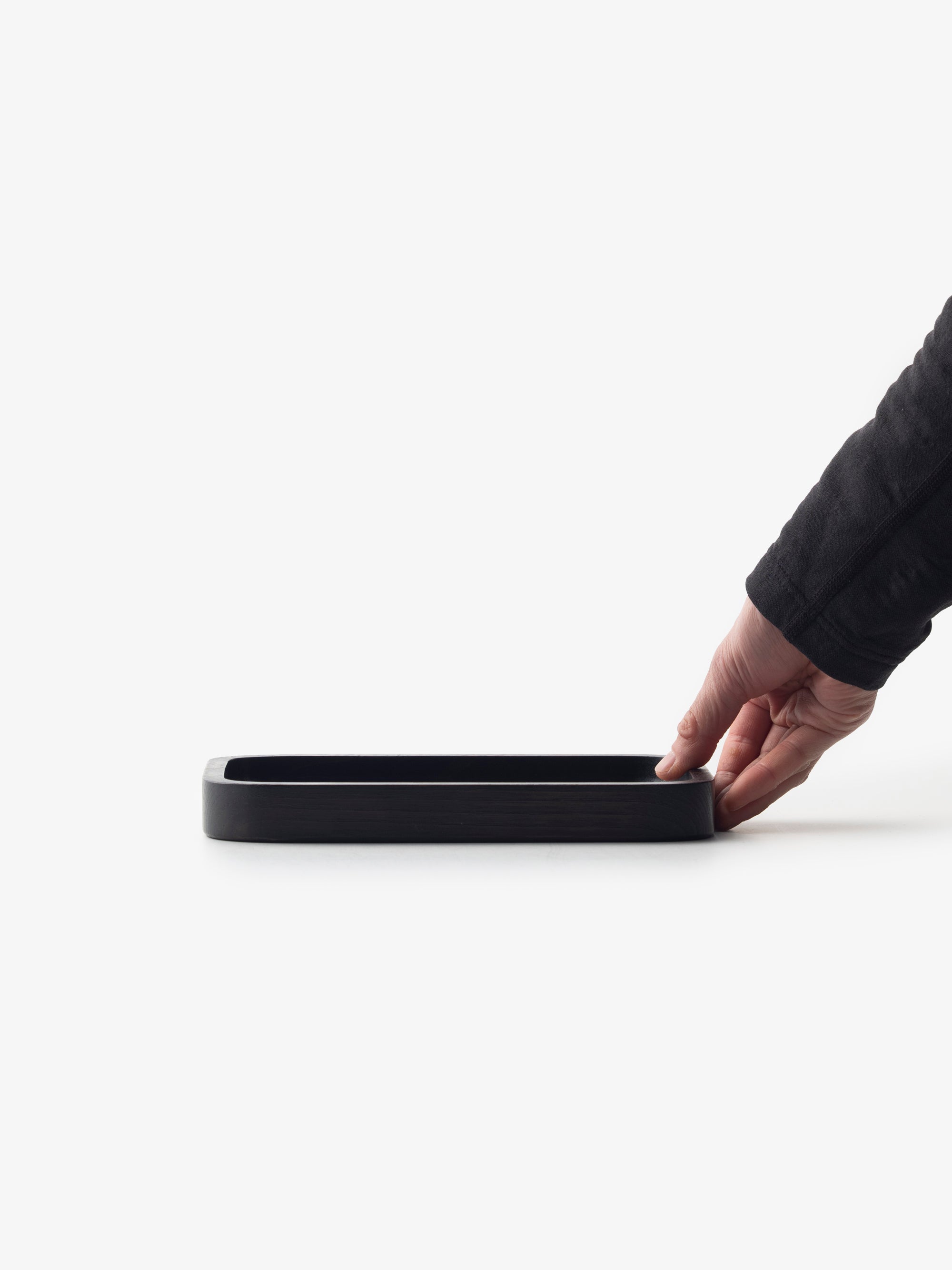 □盆 拭き漆 240×180｜山口和宏