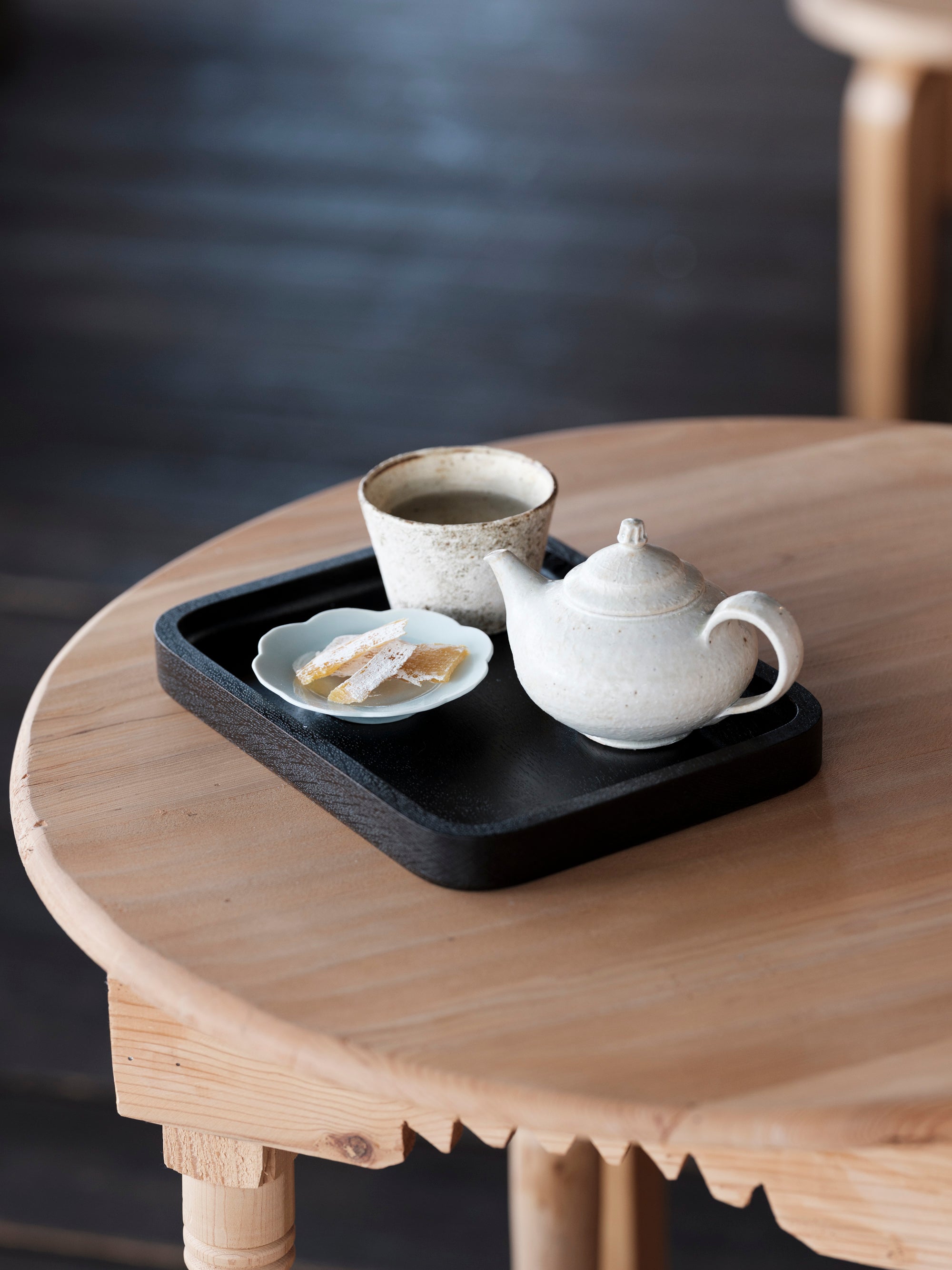 山口和宏/□盆/拭き漆/280×210