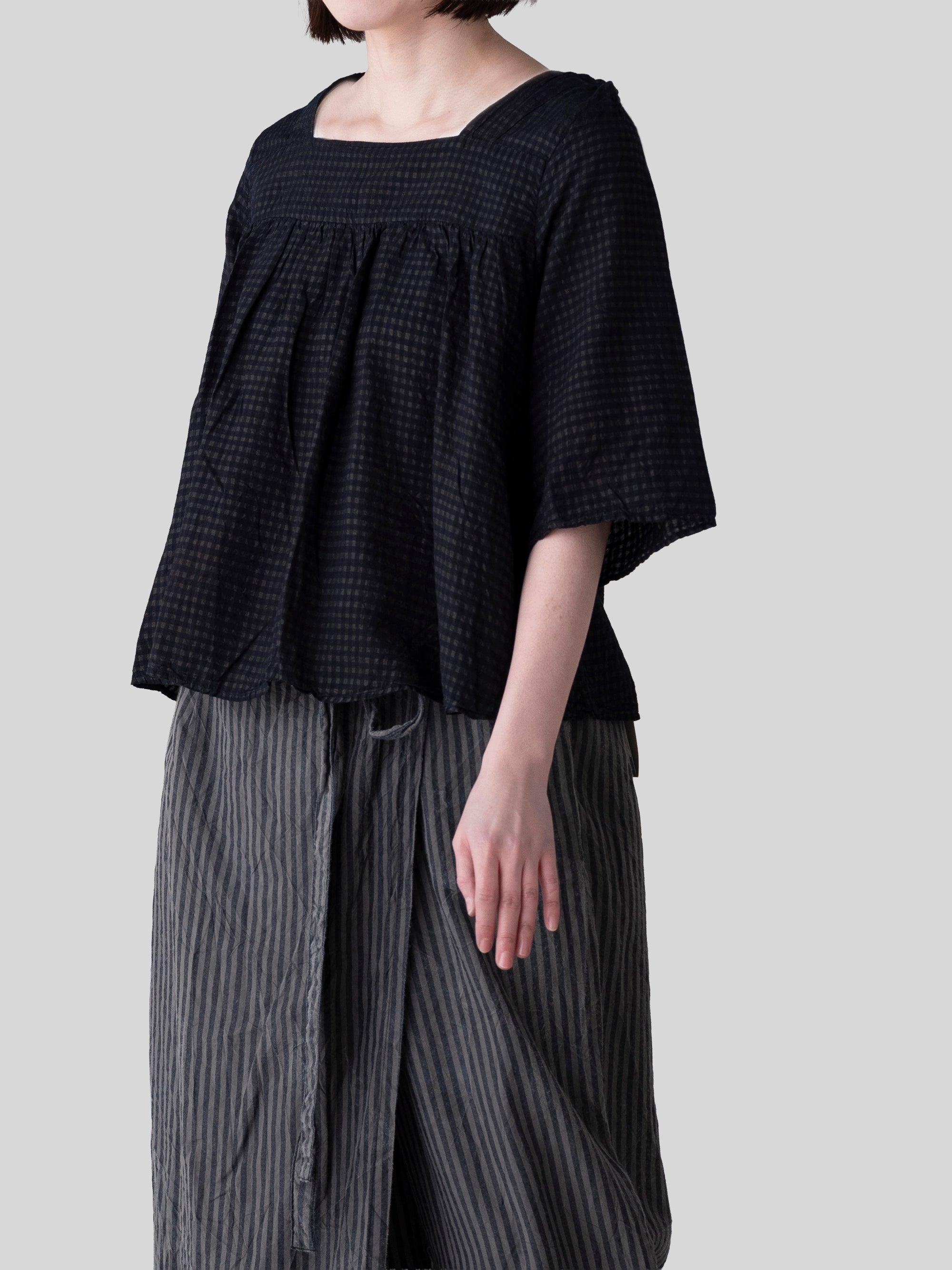 宝島染工/手織り綿シルクブラウス/乙なもの