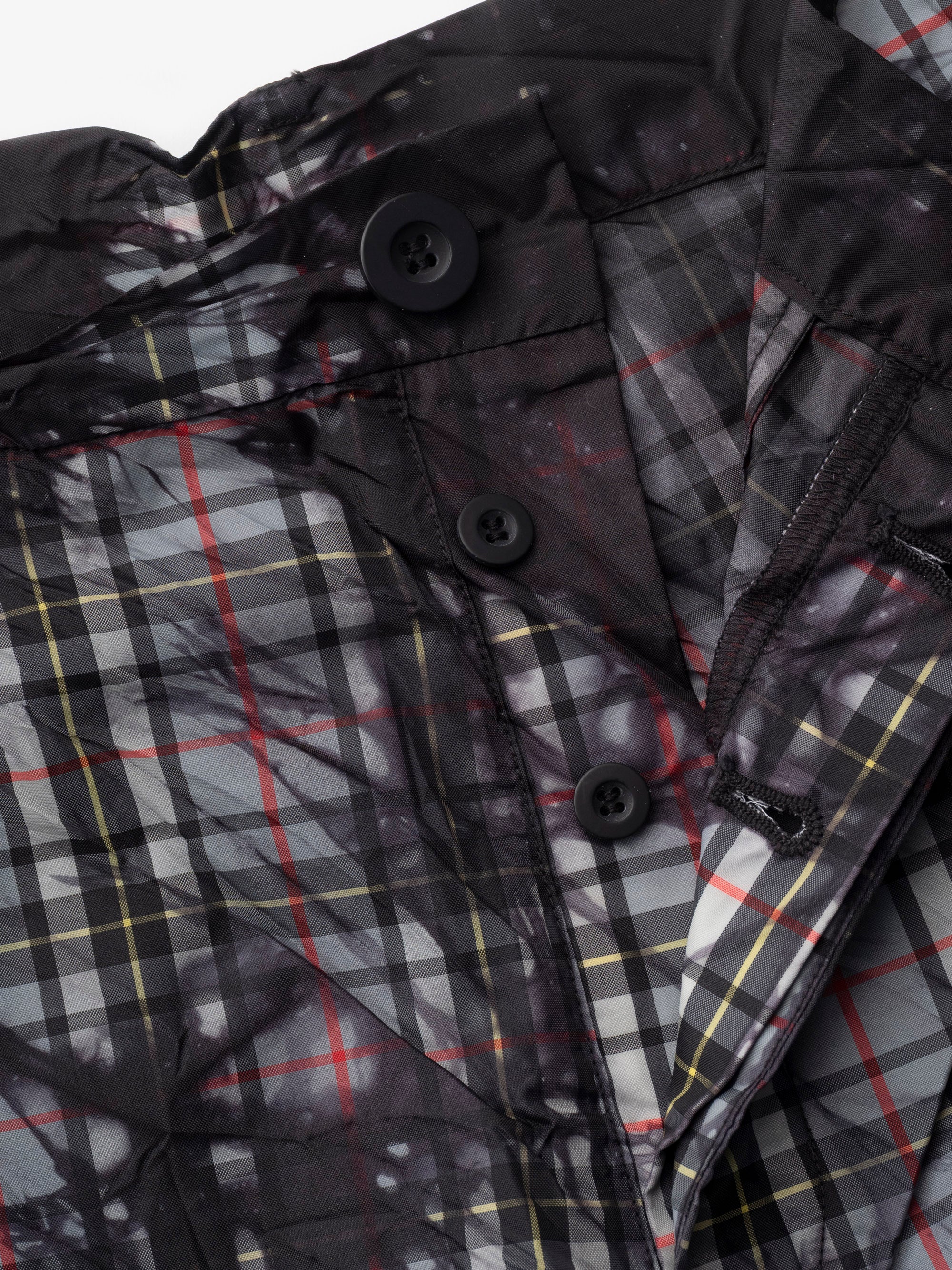 宝島染工/ワイドクロップドパンツ KAGE check GRAY/乙なもの