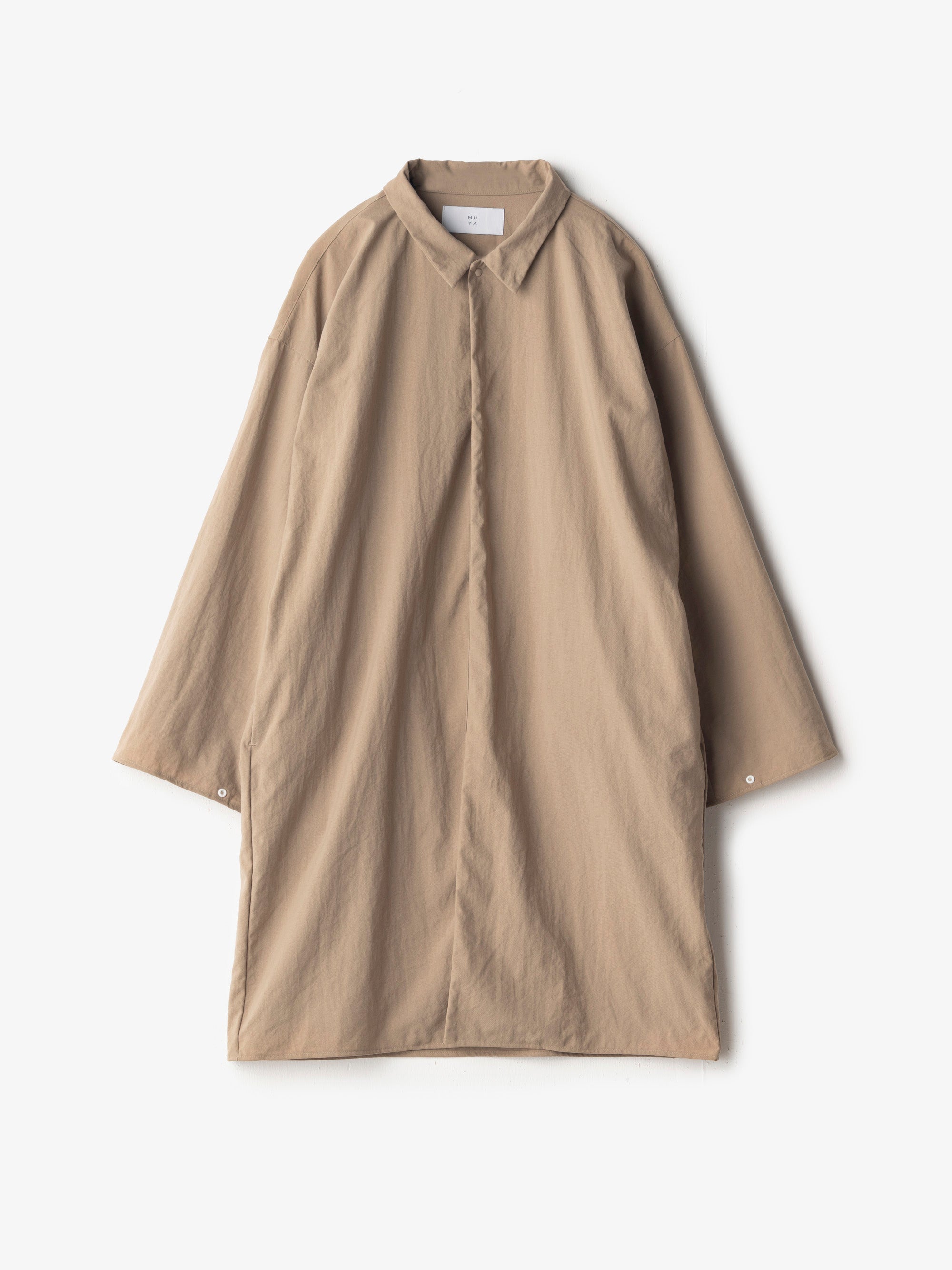 MUYA/ナイロン リバリーコート/ステンカラー