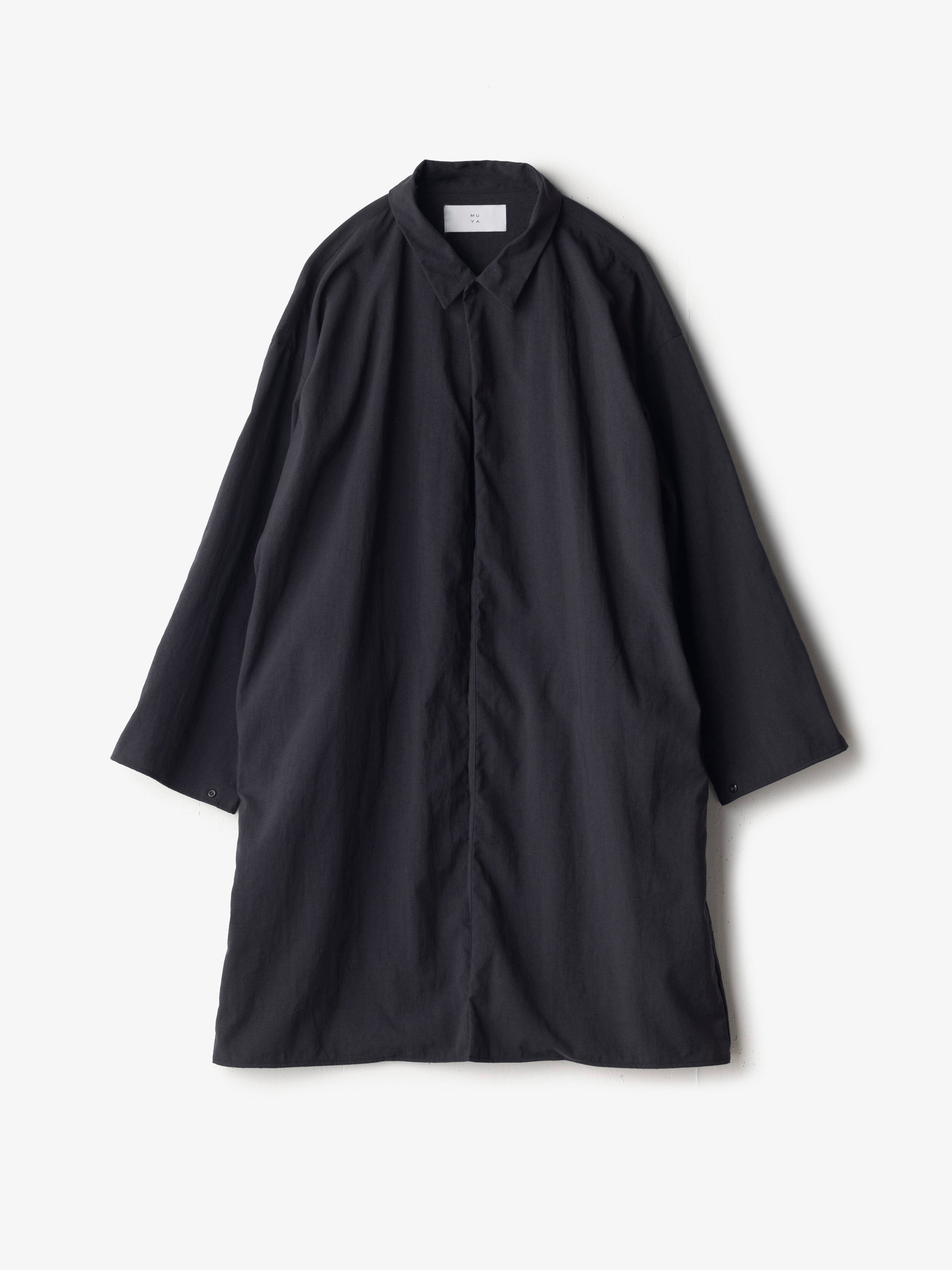 MUYA/ナイロン リバリーコート/ステンカラー