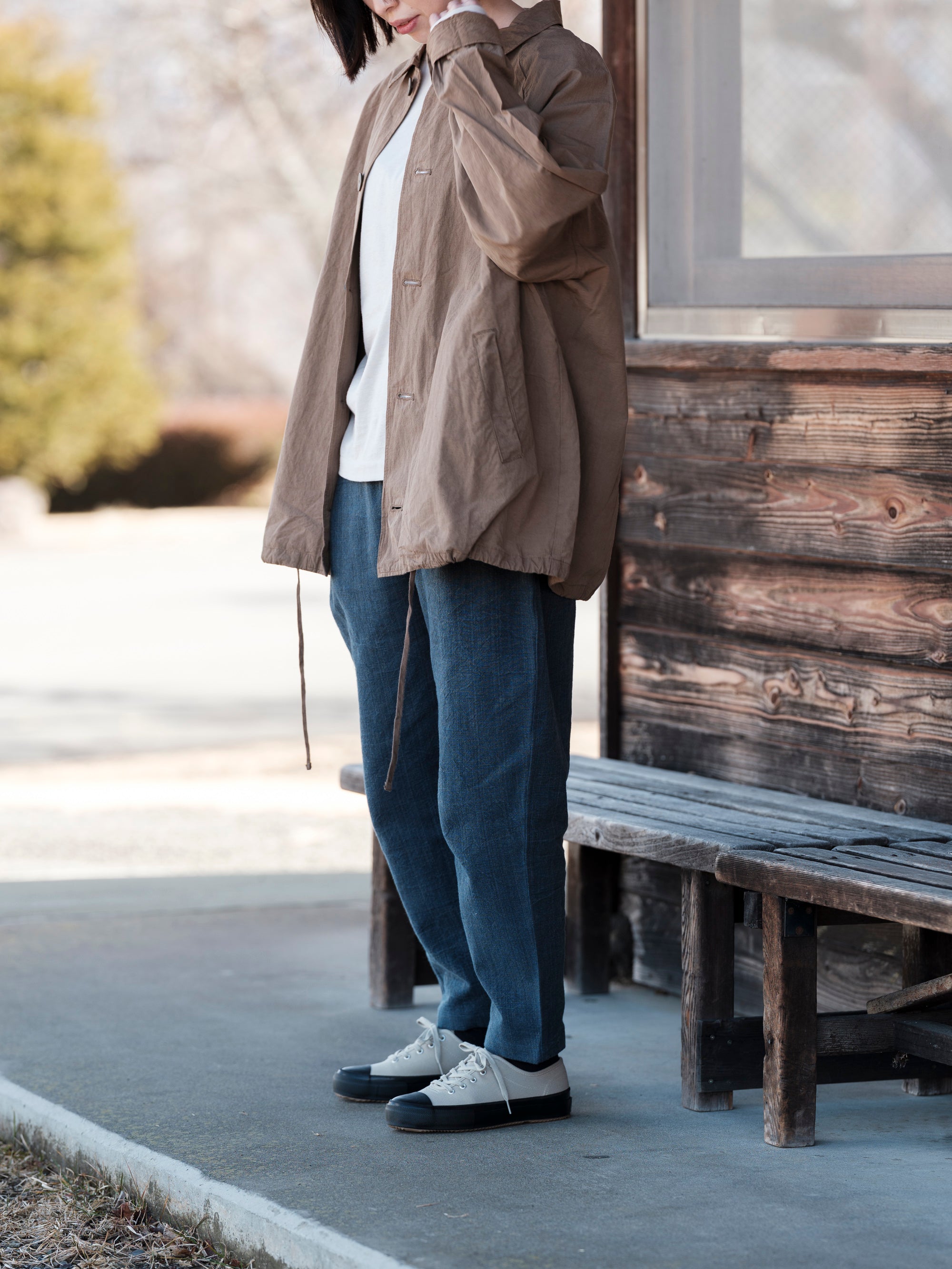 yohaku/備後節織 1st.model/厚地/テーパードパンツ