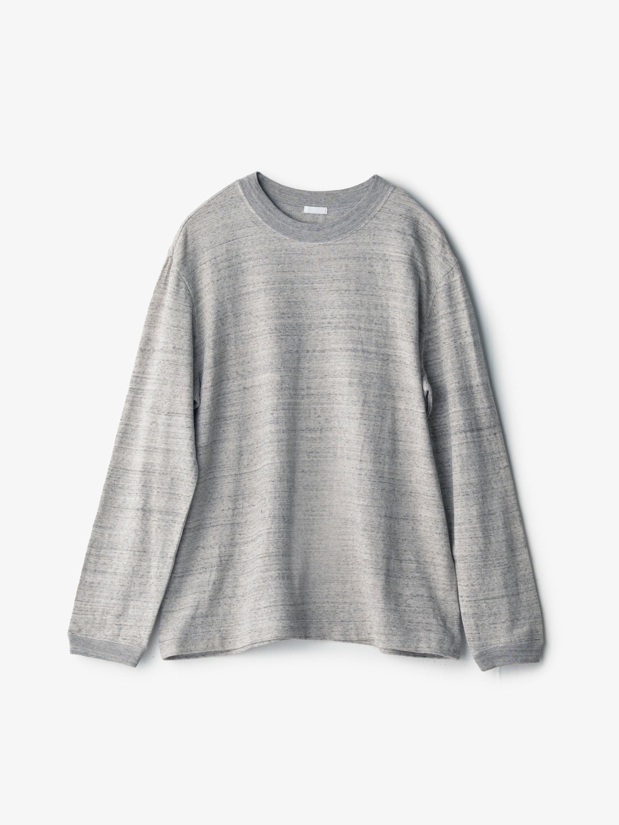 緑綿ガーゼ微起毛 ロングスリーブ Tシャツ｜yohaku