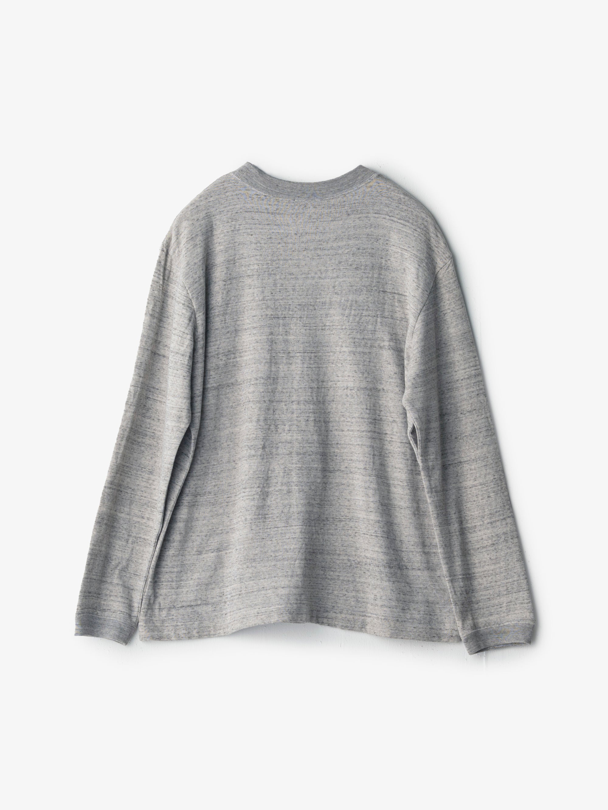 緑綿ガーゼ微起毛 ロングスリーブ Tシャツ｜yohaku