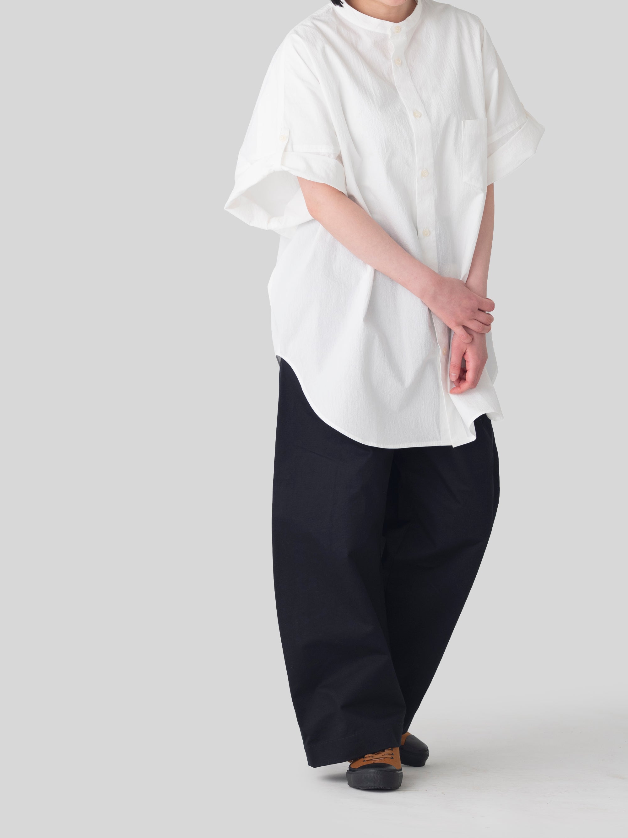 Yarmo/Roll Up Sleeve Boxy Shirts