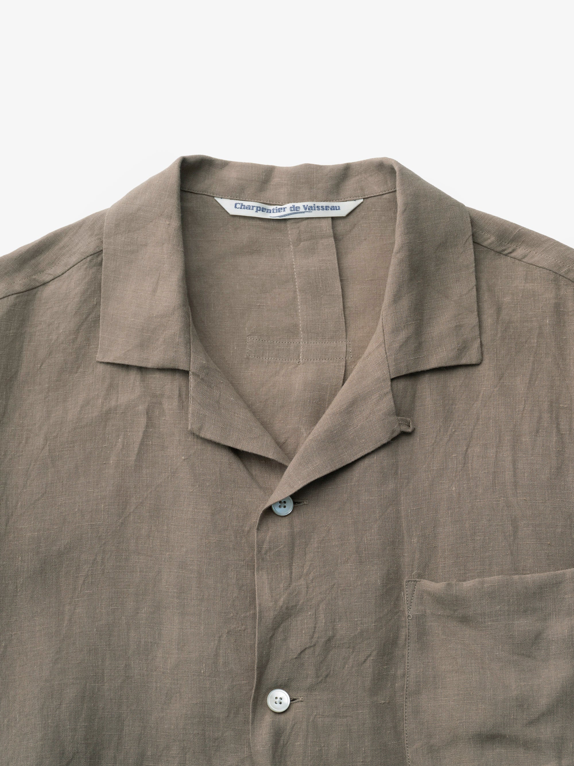 Silas Linen Open Collar Shirt｜Charpentier de Vaisseau