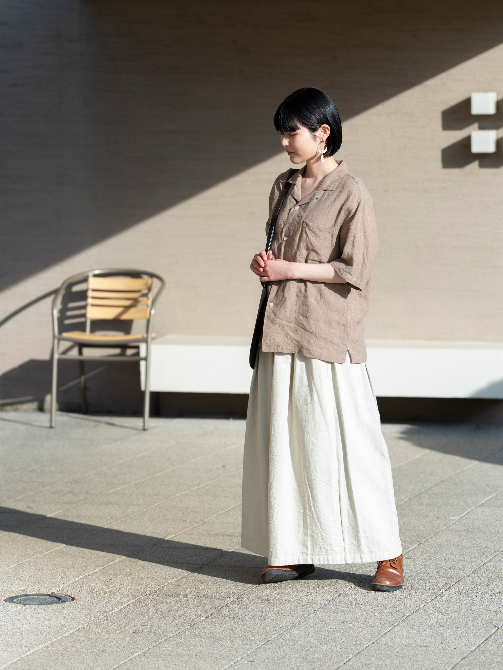 wide pants long cotton pocket｜tamaki niime 玉木新雌