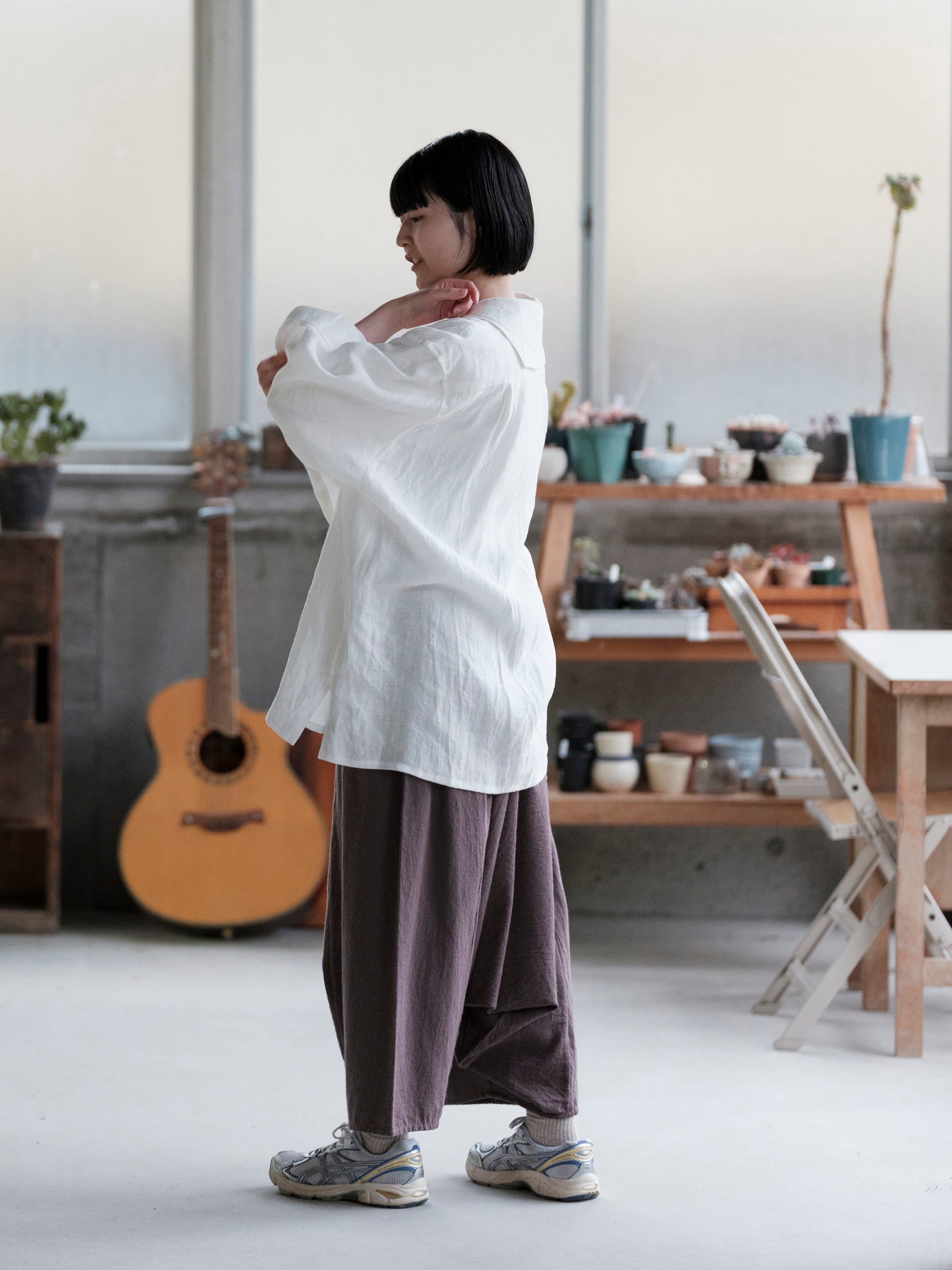 tamaki niime 玉木新雌 sen long コットン ロング パンツ tarun pants long｜tamaki niime 玉木新雌