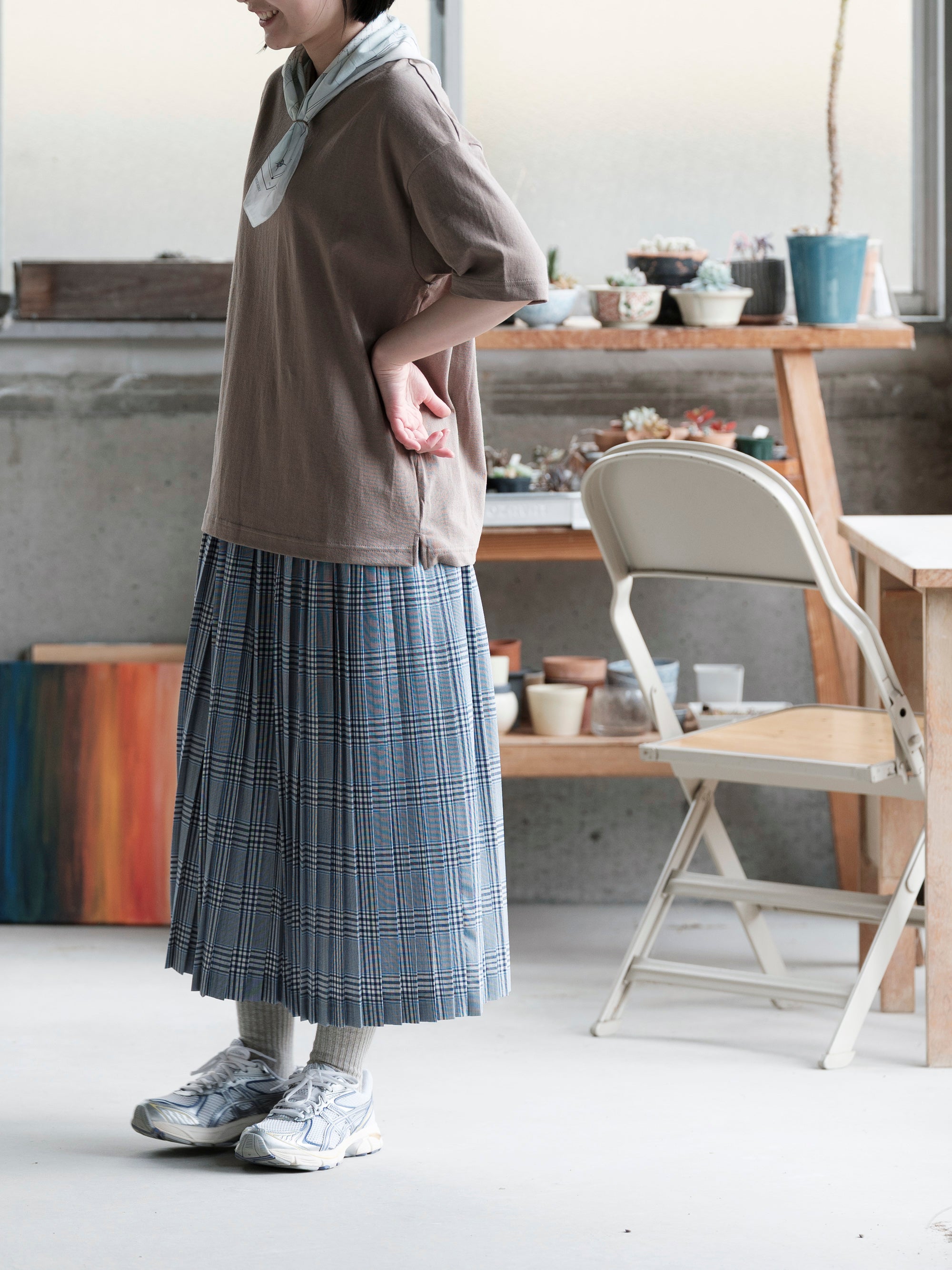 Bennie Summer Wool Narrow Pleated Skirt｜Charpentier de Vaisseau