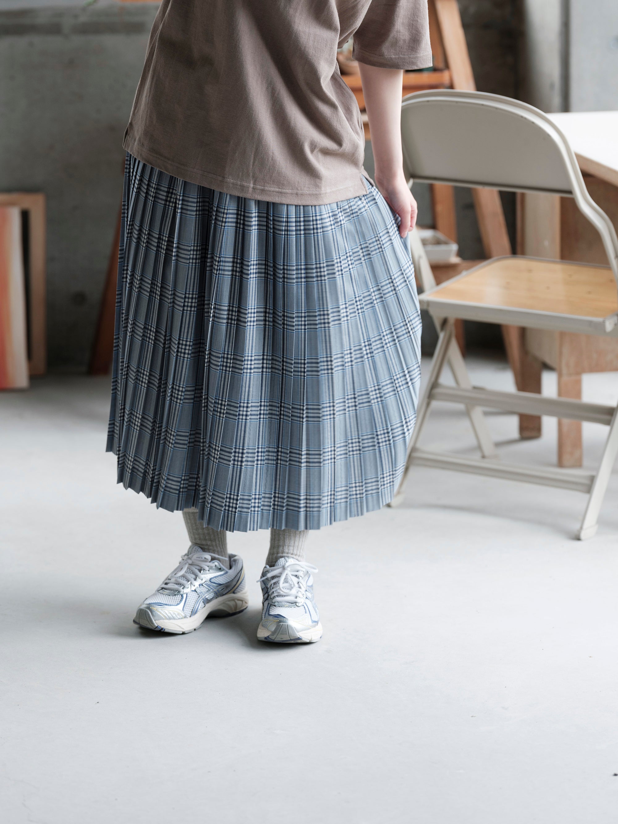 Bennie Summer Wool Narrow Pleated Skirt｜Charpentier de Vaisseau