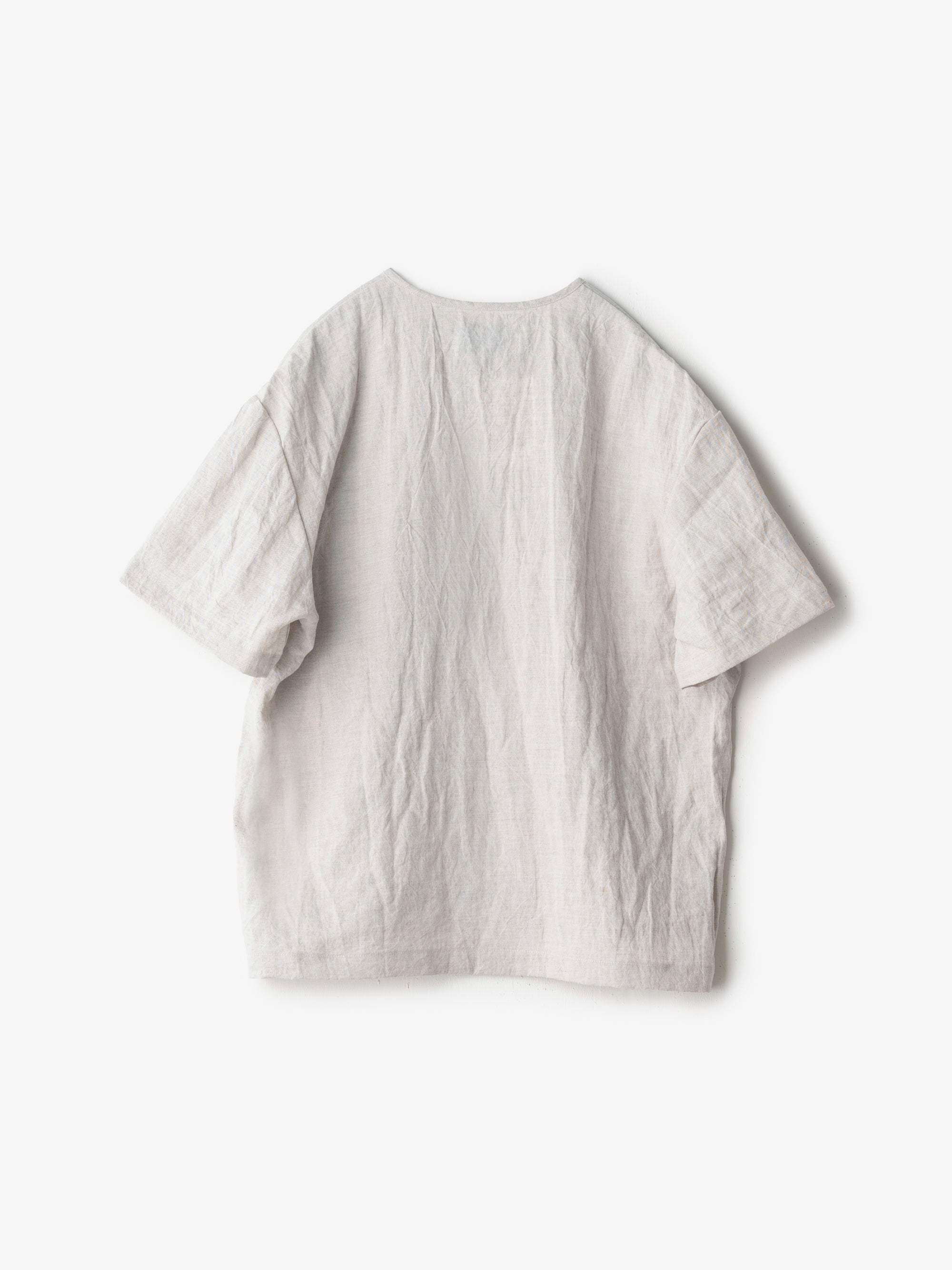 MUYA/ショートスリーブヘンリーネックシャツ