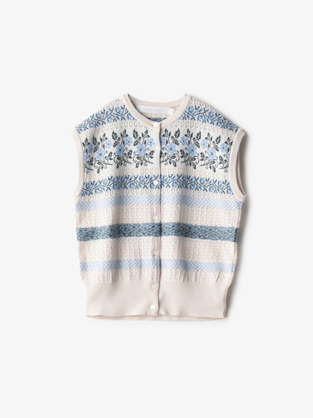 Flower Jacquard Knit Vest｜ASEEDONCLOUD