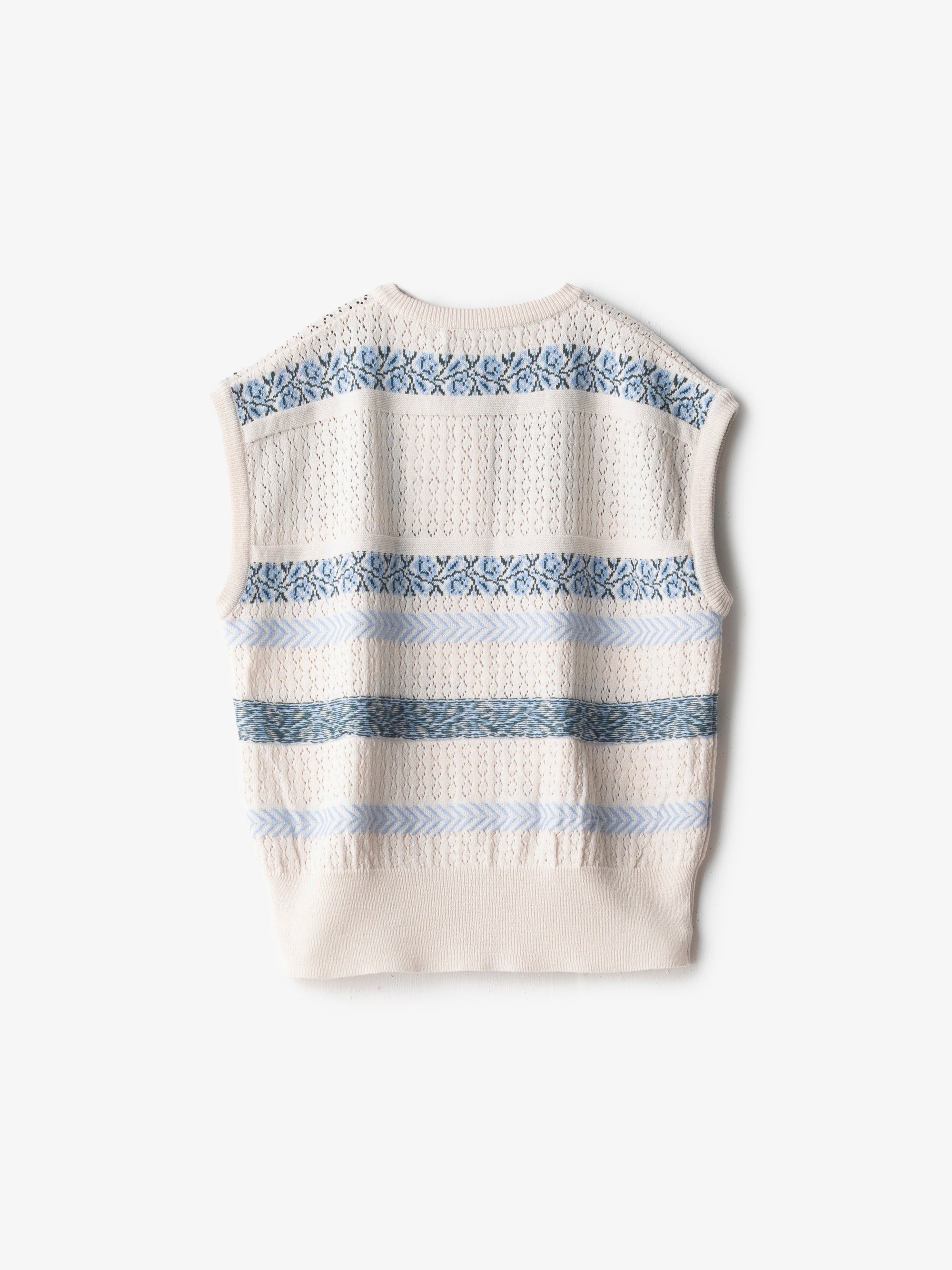 Enchainement Cotton Knit Vest 新品タグ付き ENCHAINEMENT / アンシェヌマン | 2022AW Block Knit Vest ブロック