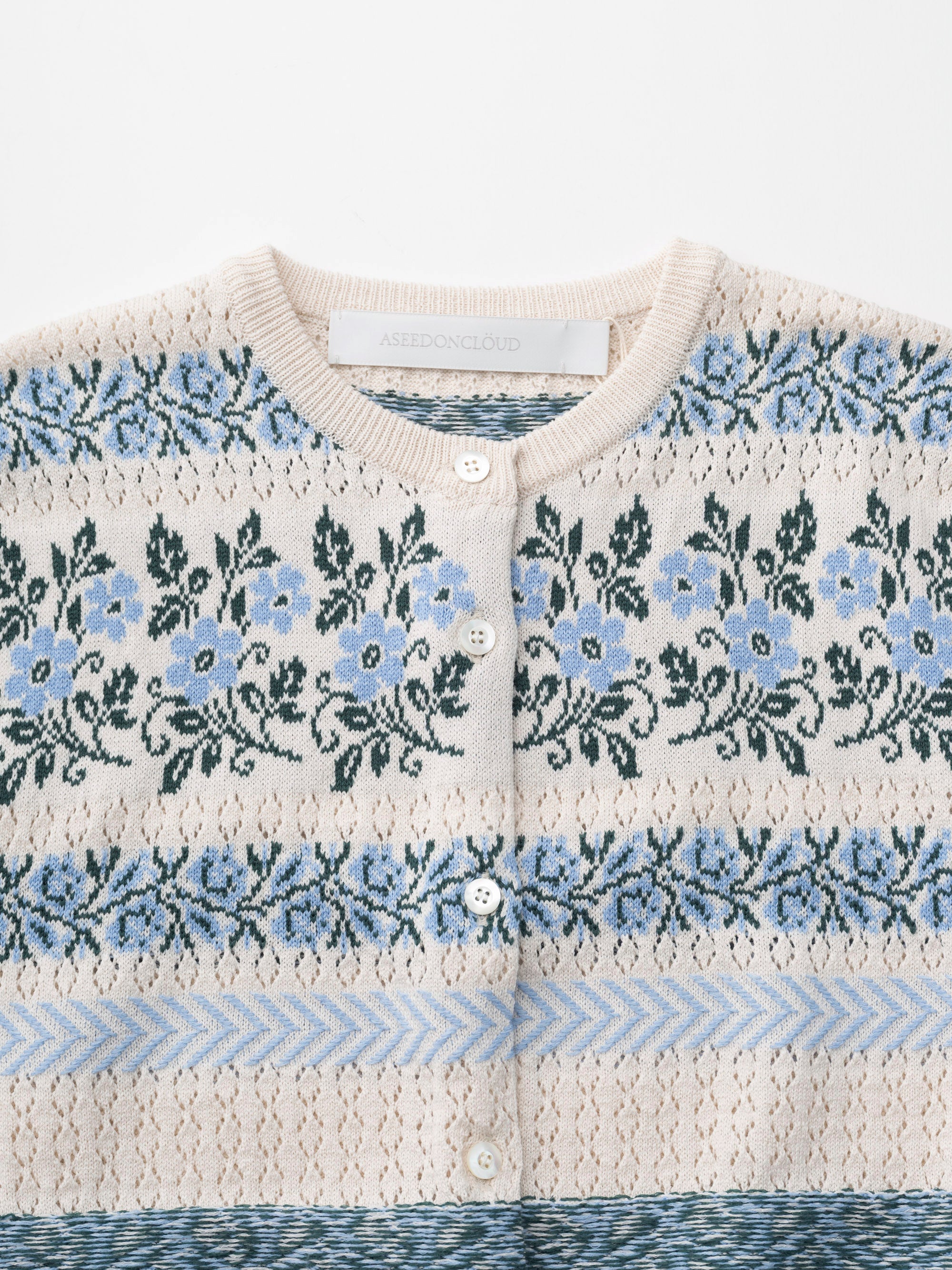 ASEEDONCLOUD/Flower Jacquard Knit Vest