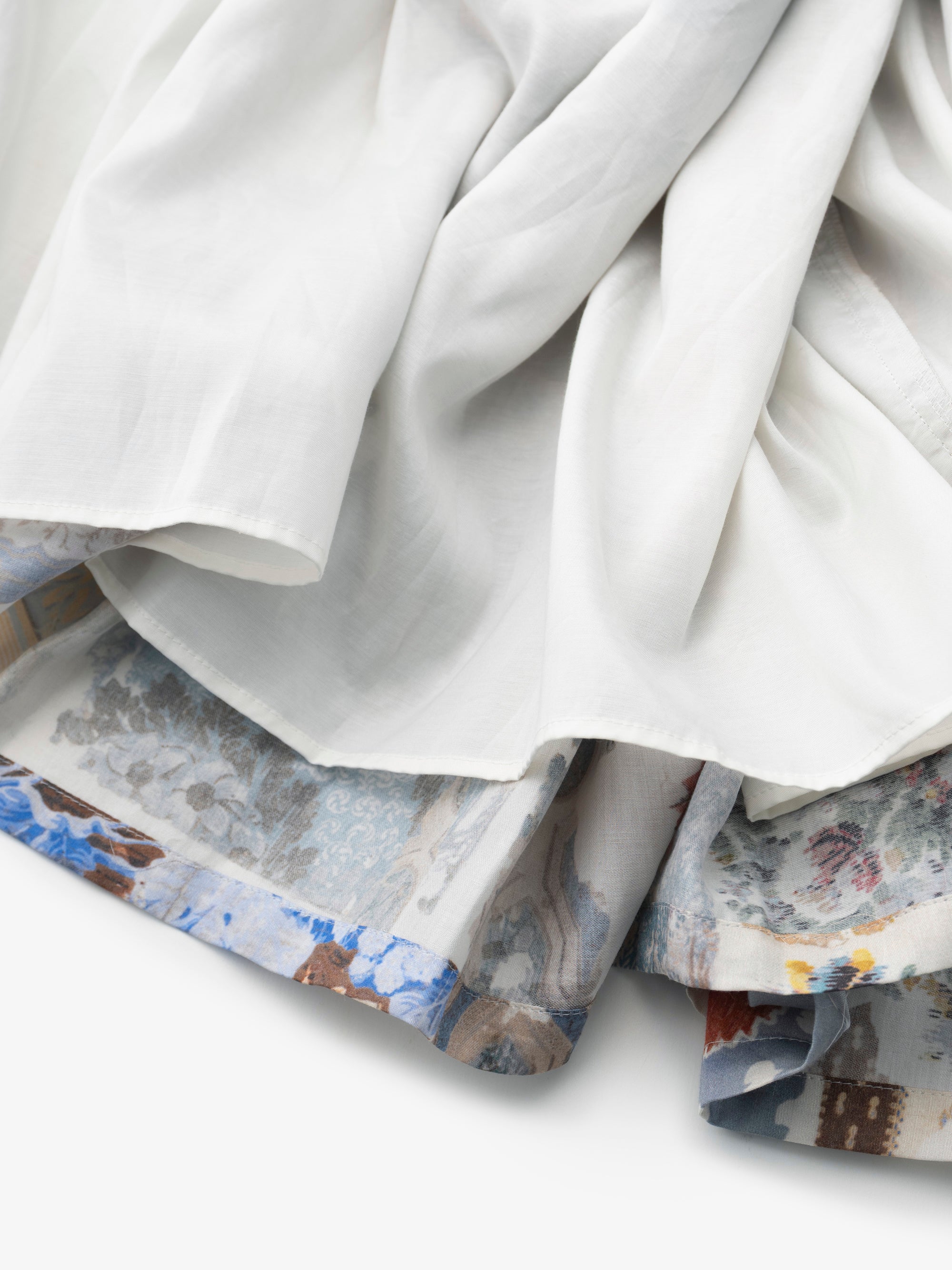 Festival Wrap Skirt Travel memories print｜ASEEDONCLOUD