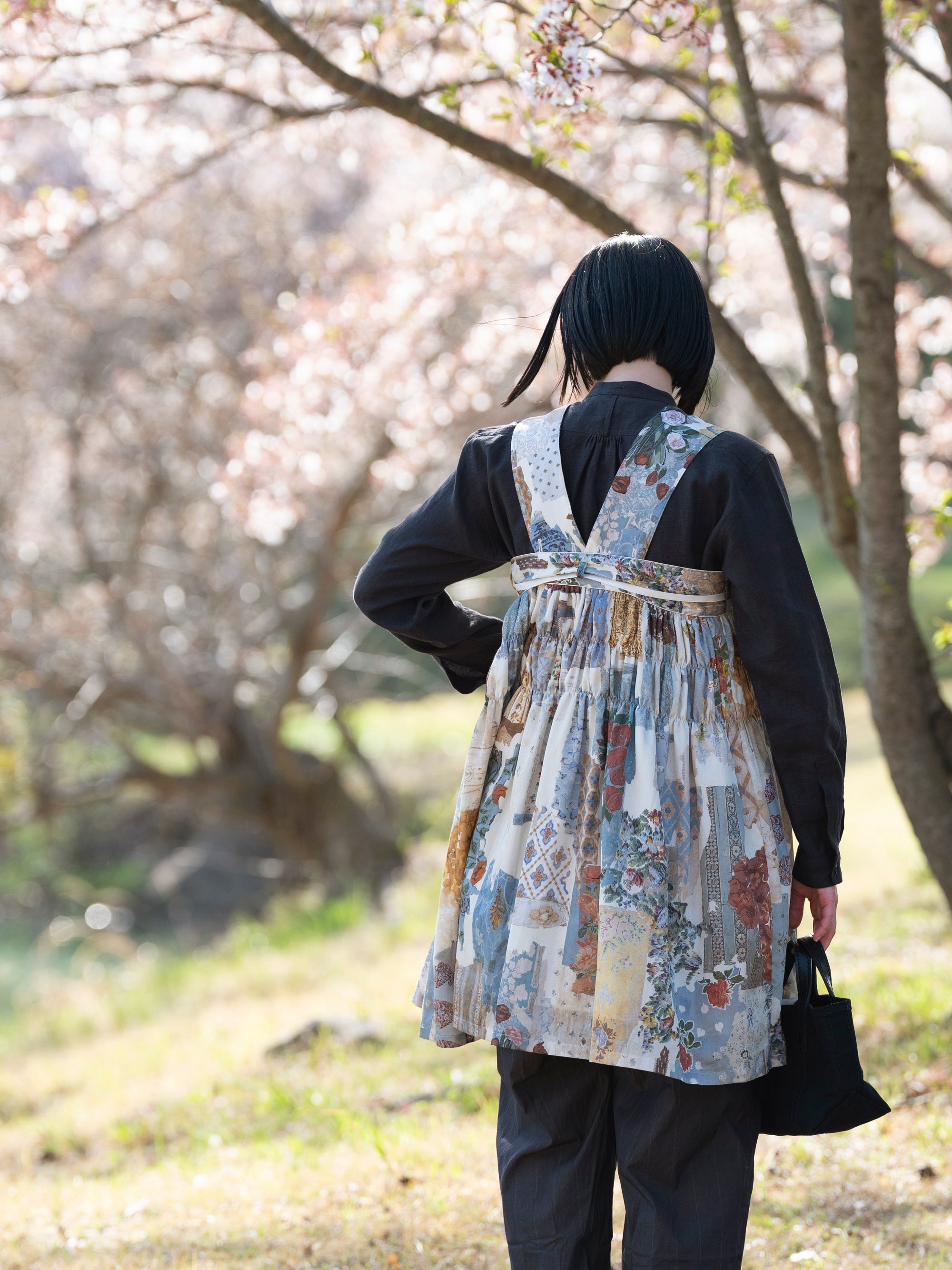 Festival Wrap Skirt Travel memories print｜ASEEDONCLOUD