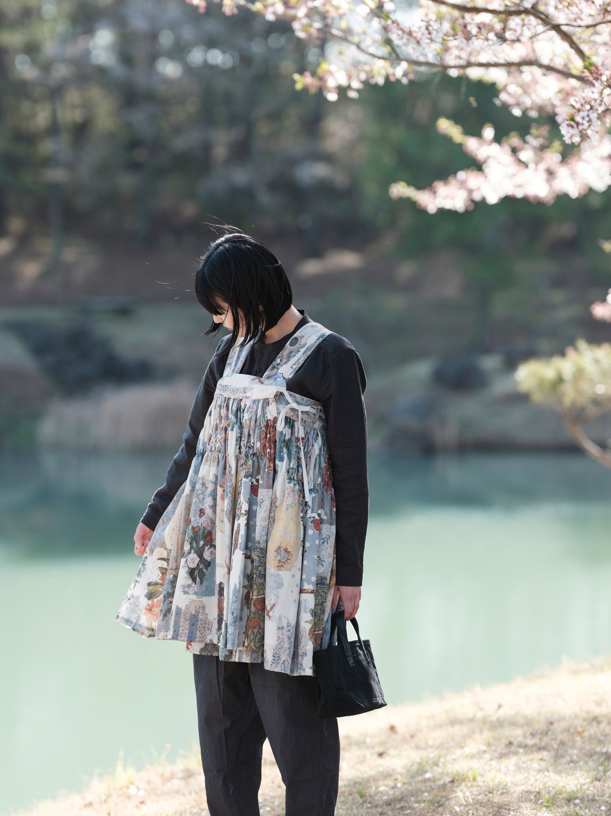Festival Wrap Skirt Travel memories print｜ASEEDONCLOUD