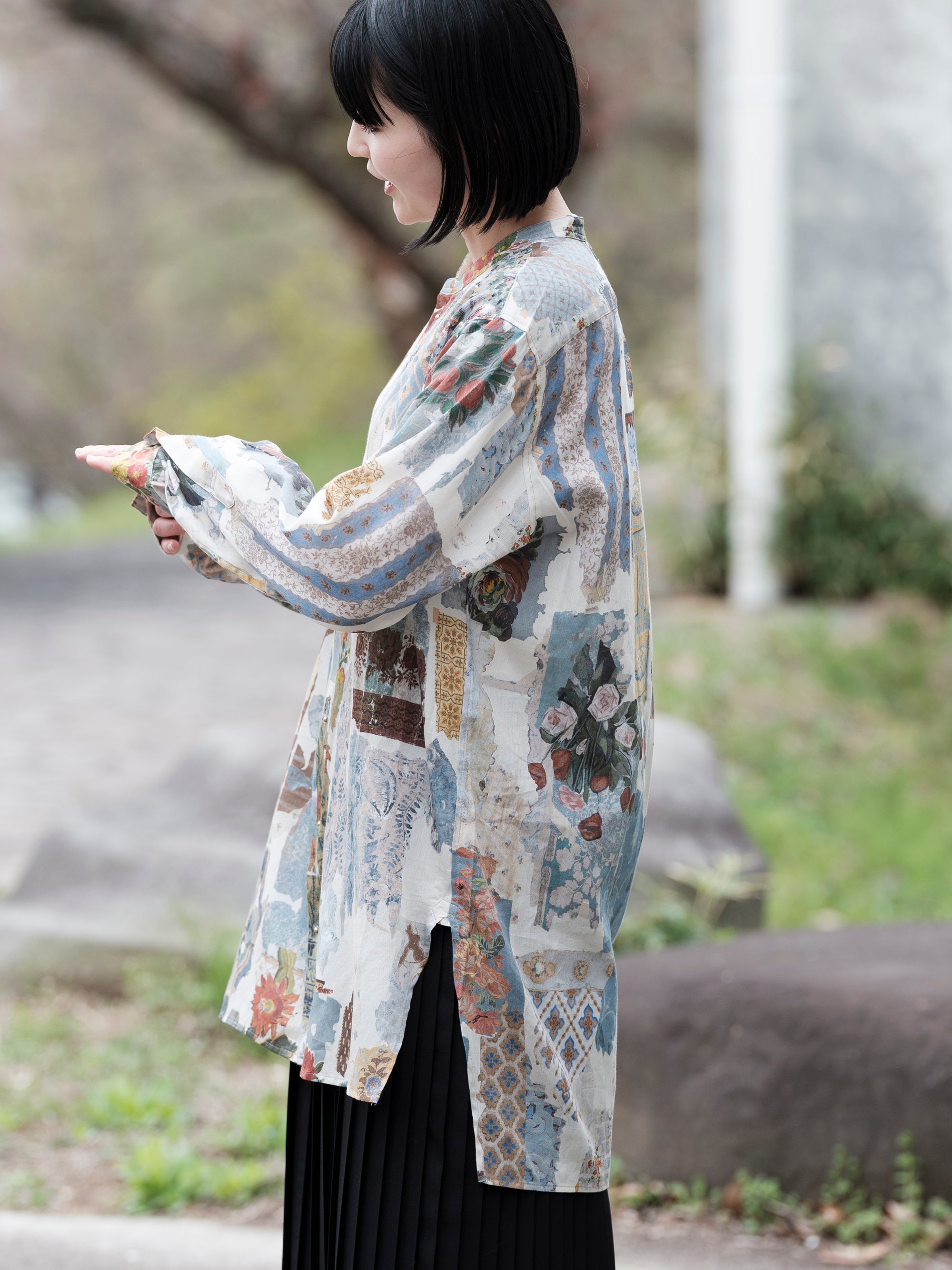 Kafusho shirt Travel memories print｜ASEEDONCLOUD