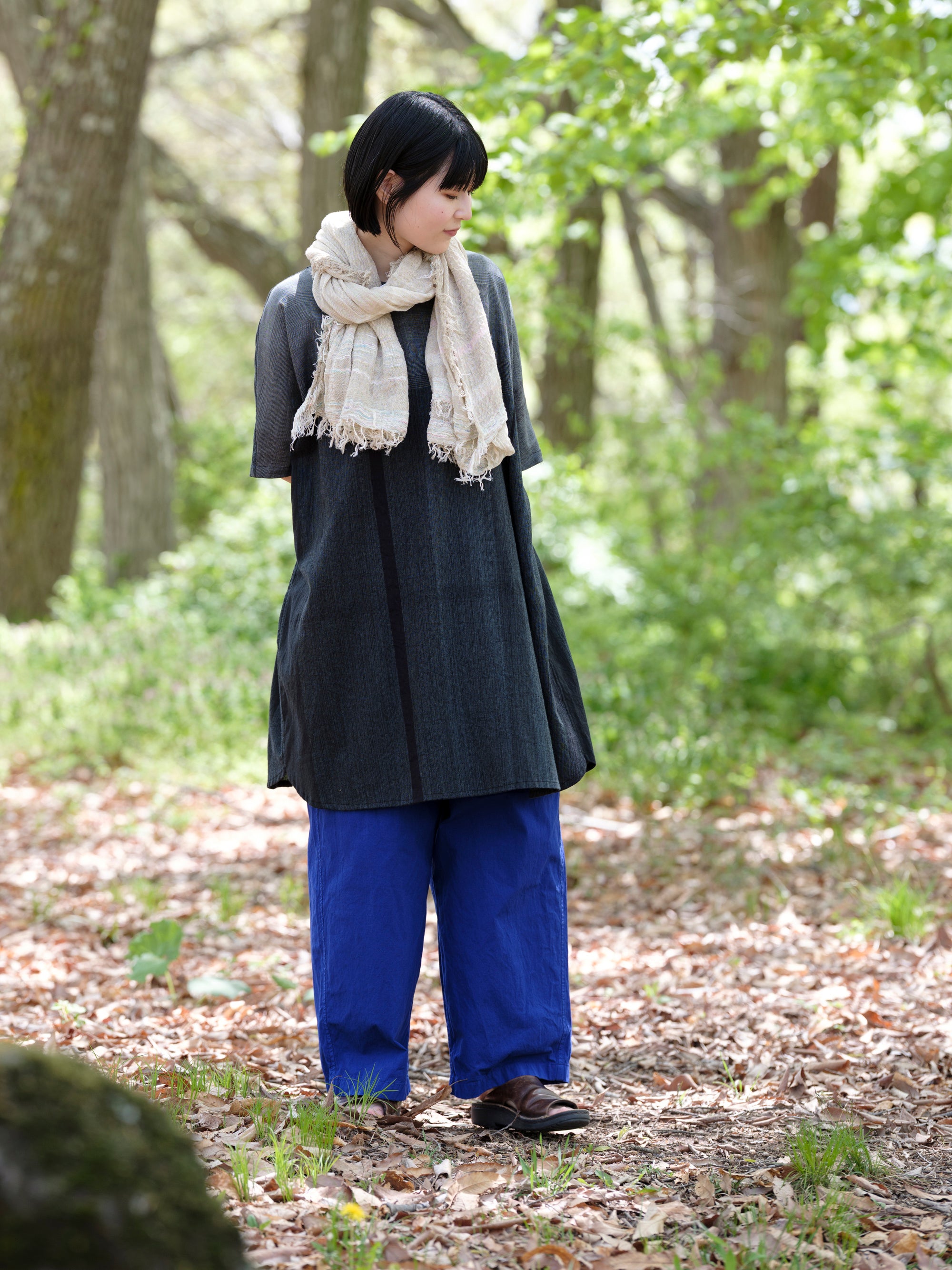 tamaki niime/suton-T half/cotton